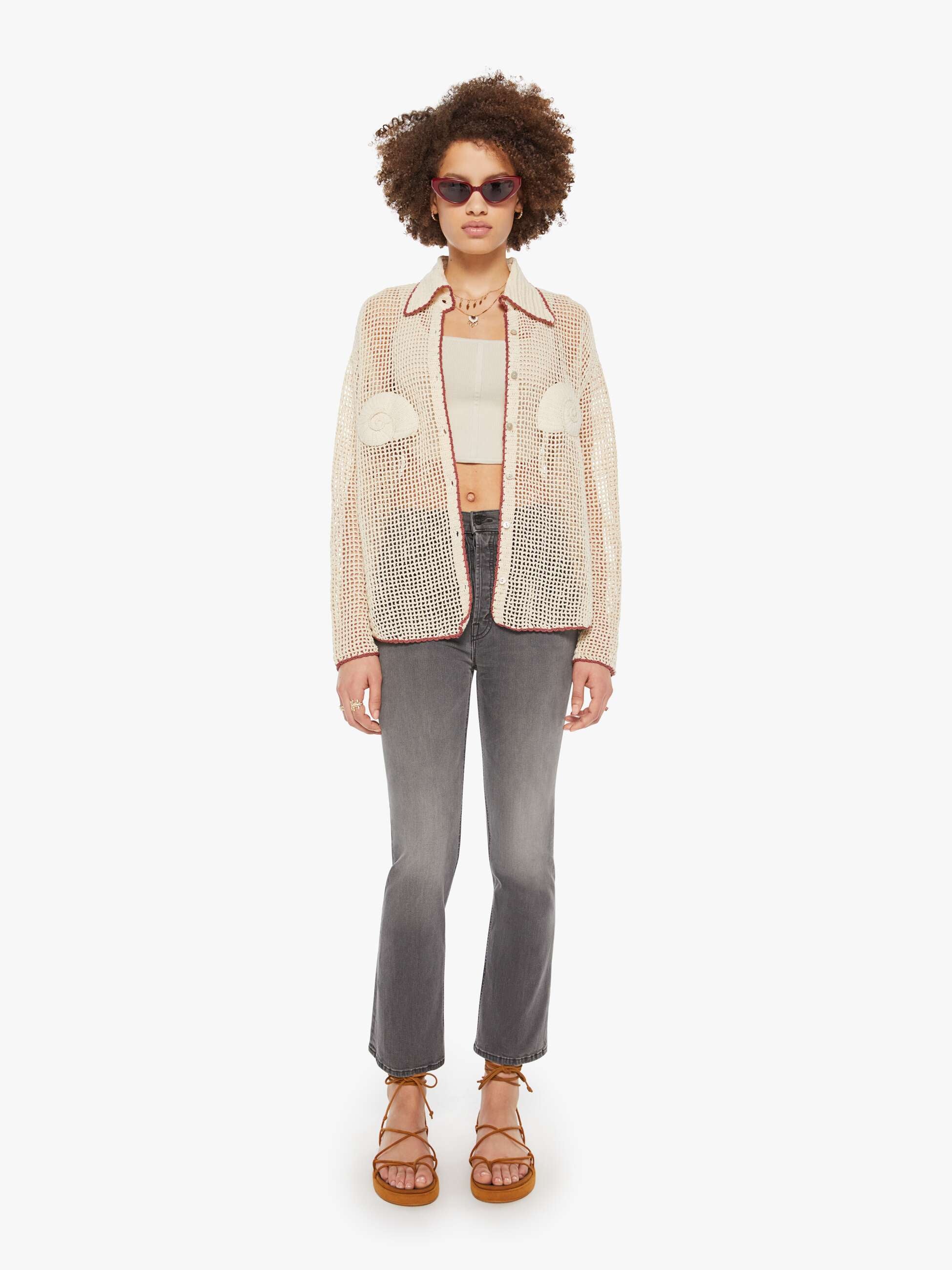 Alix Of Bohemia Emery Crochet Shirt - Nautilus - Image 5