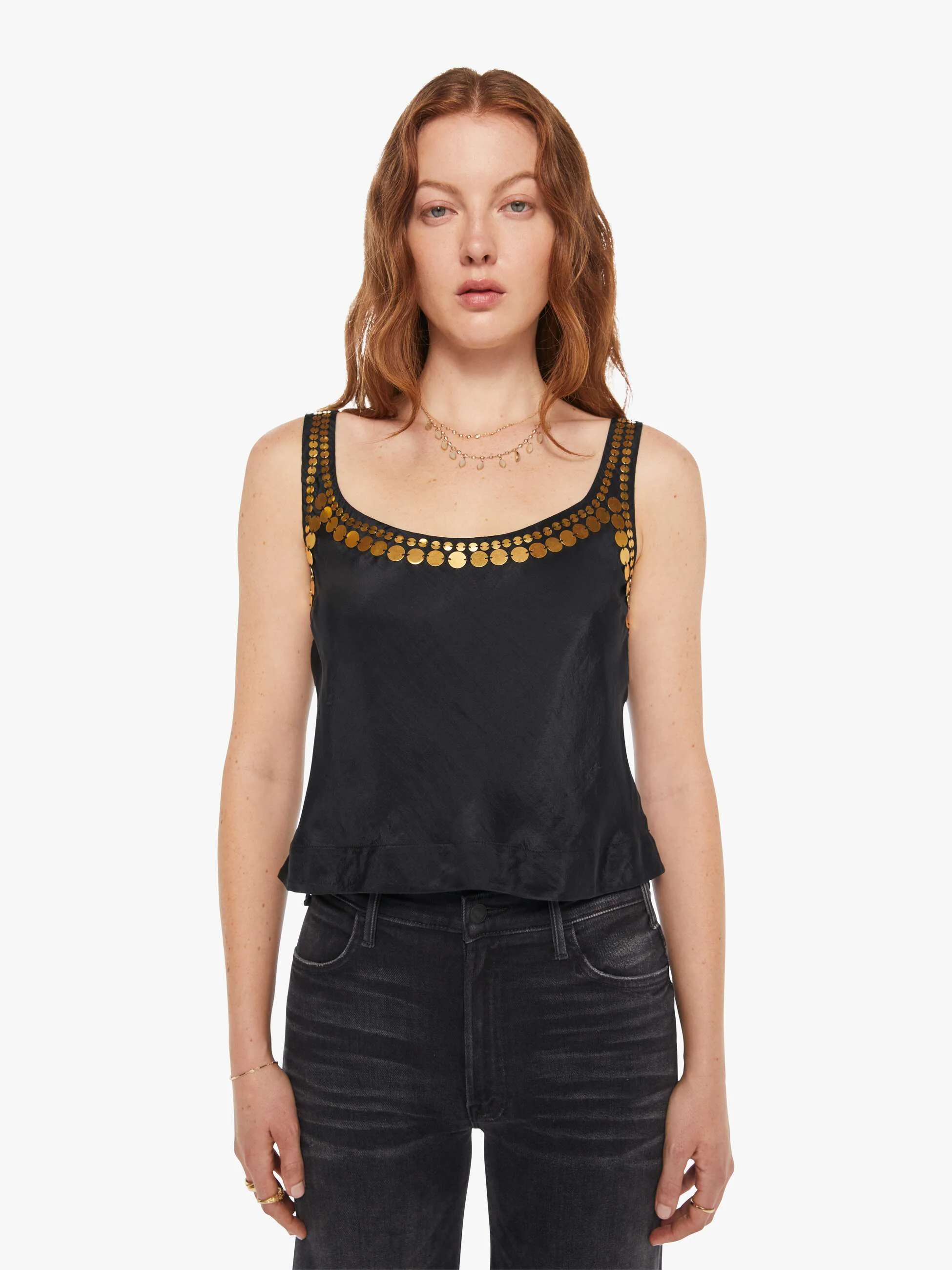 Alix Of Bohemia Fiona Gilded Coin Top - Black - Image 2