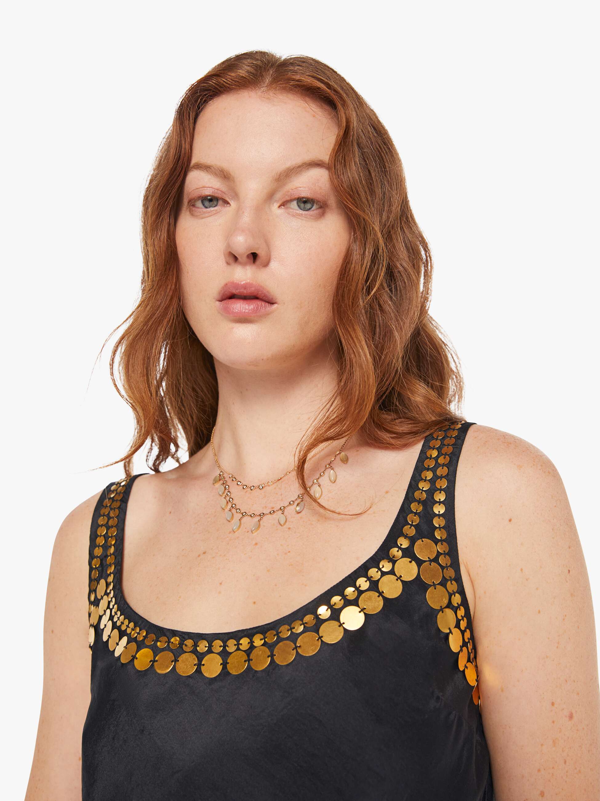 Alix Of Bohemia Fiona Gilded Coin Top - Black - Image 6