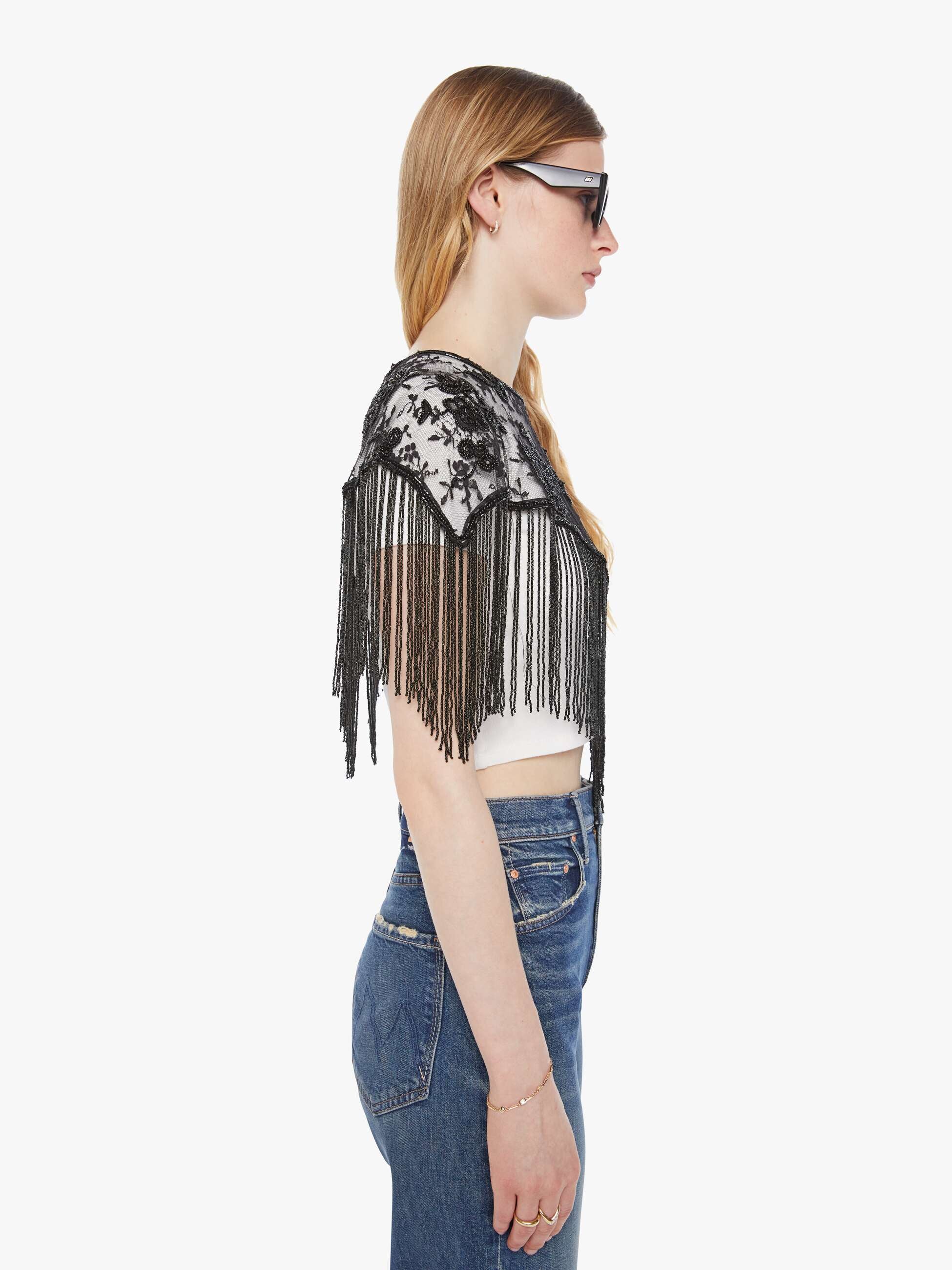 Alix of Bohemia Flou Lace Capelet - Night Ride - Image 3