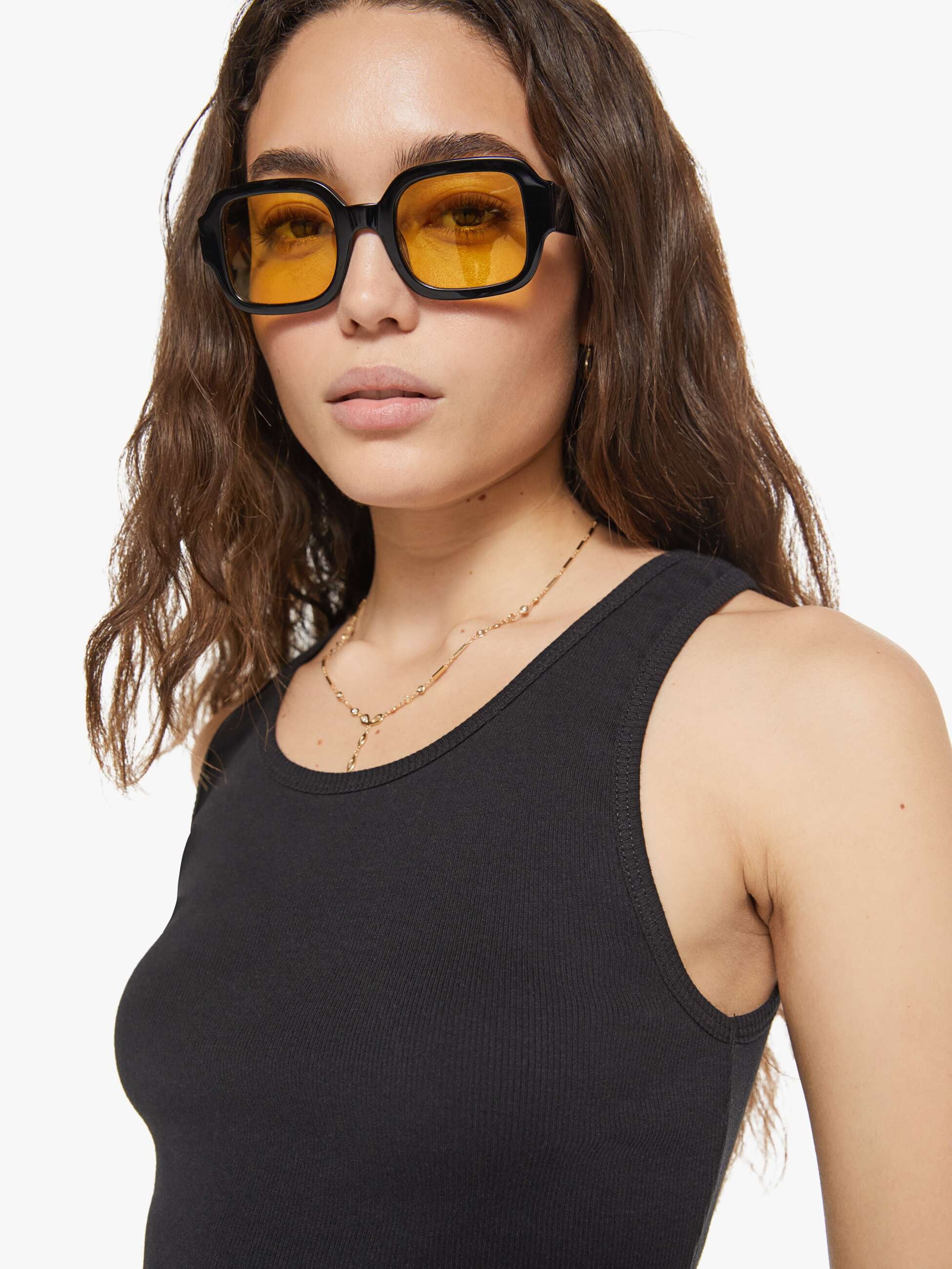 Eterne Cropped Scoop Neck Tank - Black - Image 6