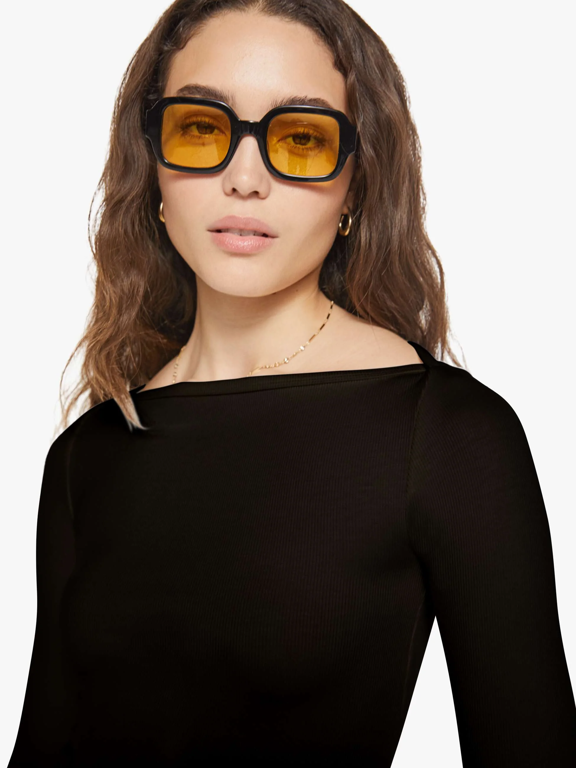 Eterne Long Sleeve Boatneck Top - Black - Image 5