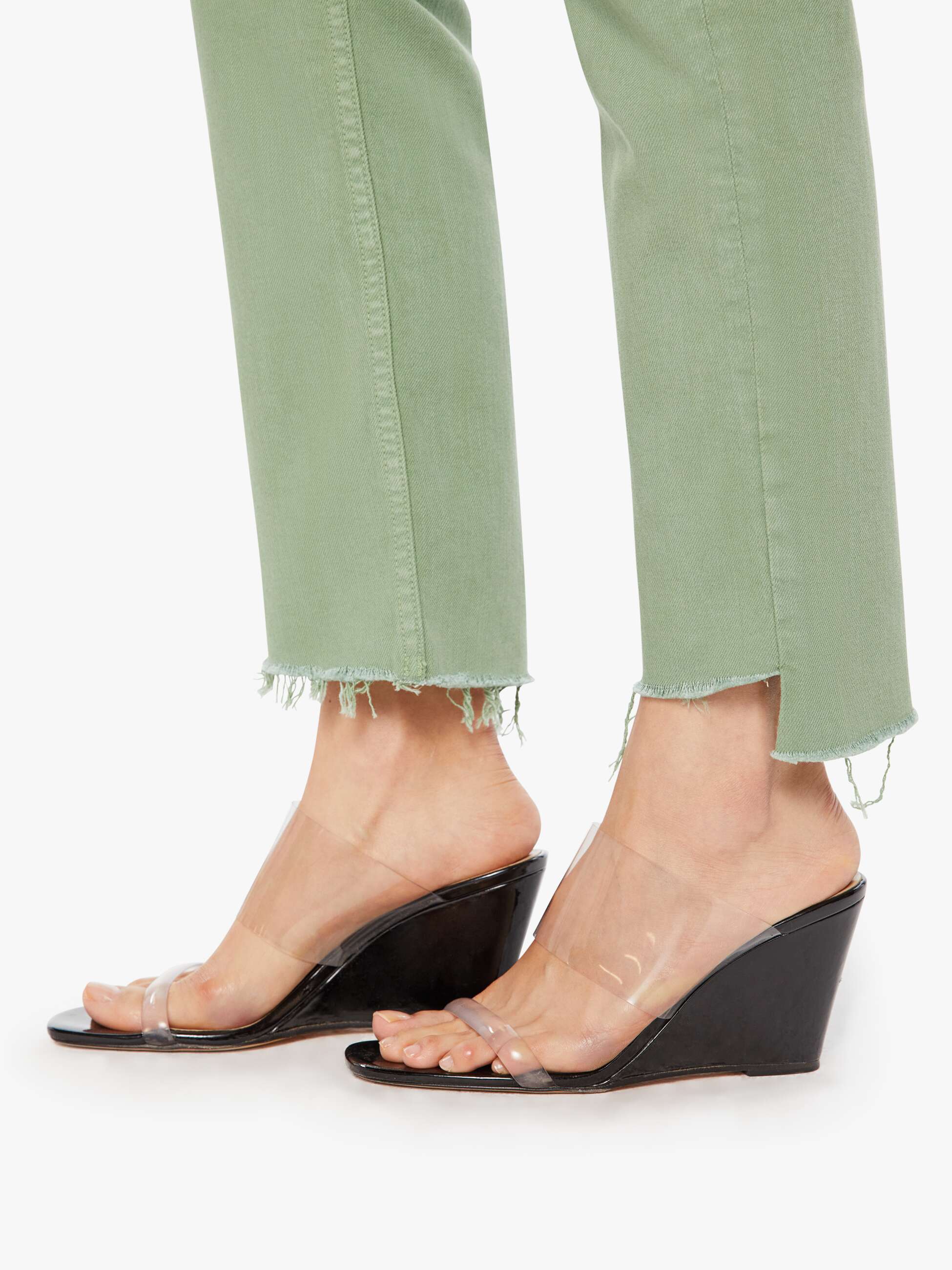 High Waisted Rider Ankle Step Fray - Mistletoe - Image 5