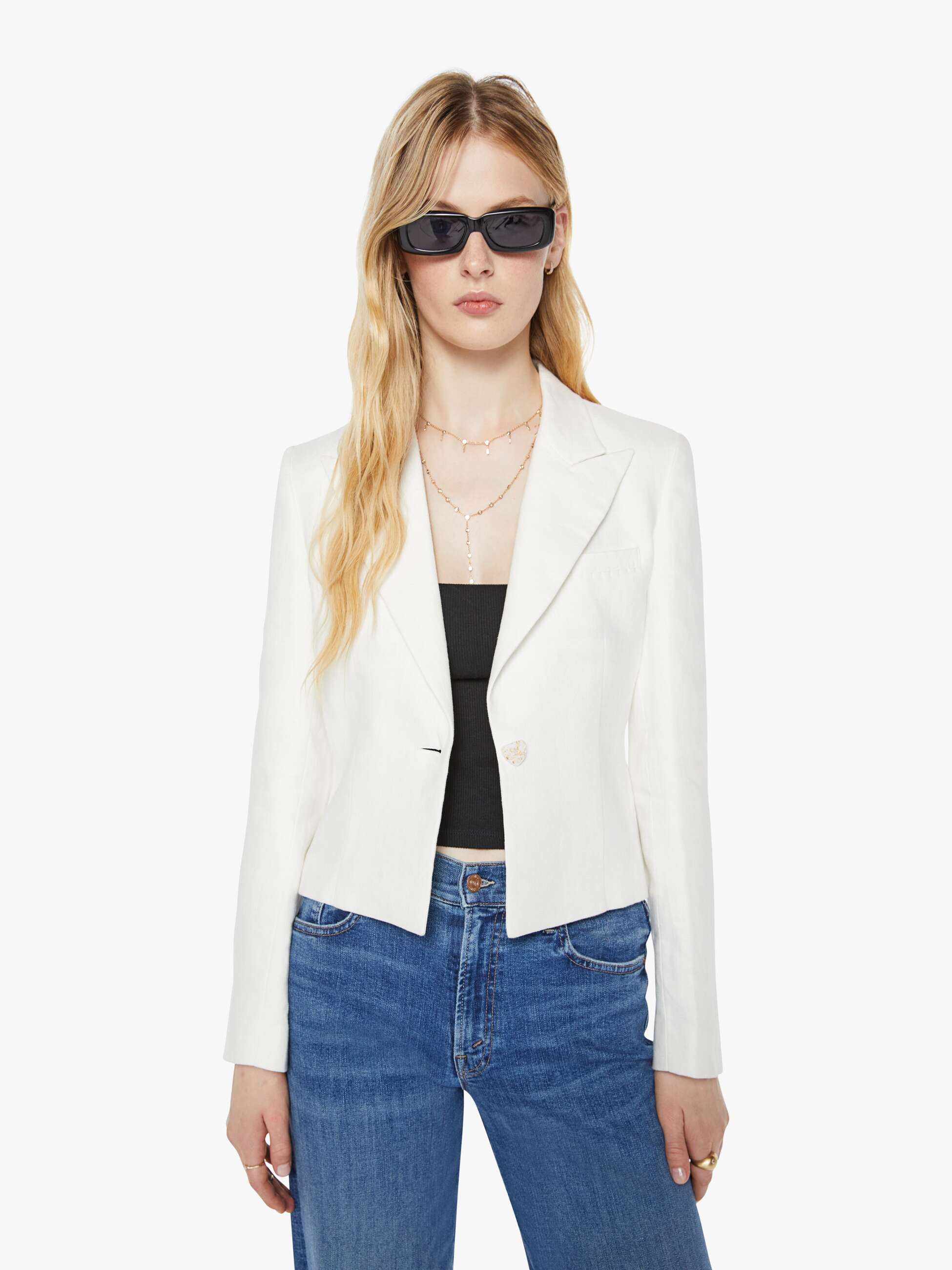 Maria Cher Nova Short Blazer - Off-White - Image 2