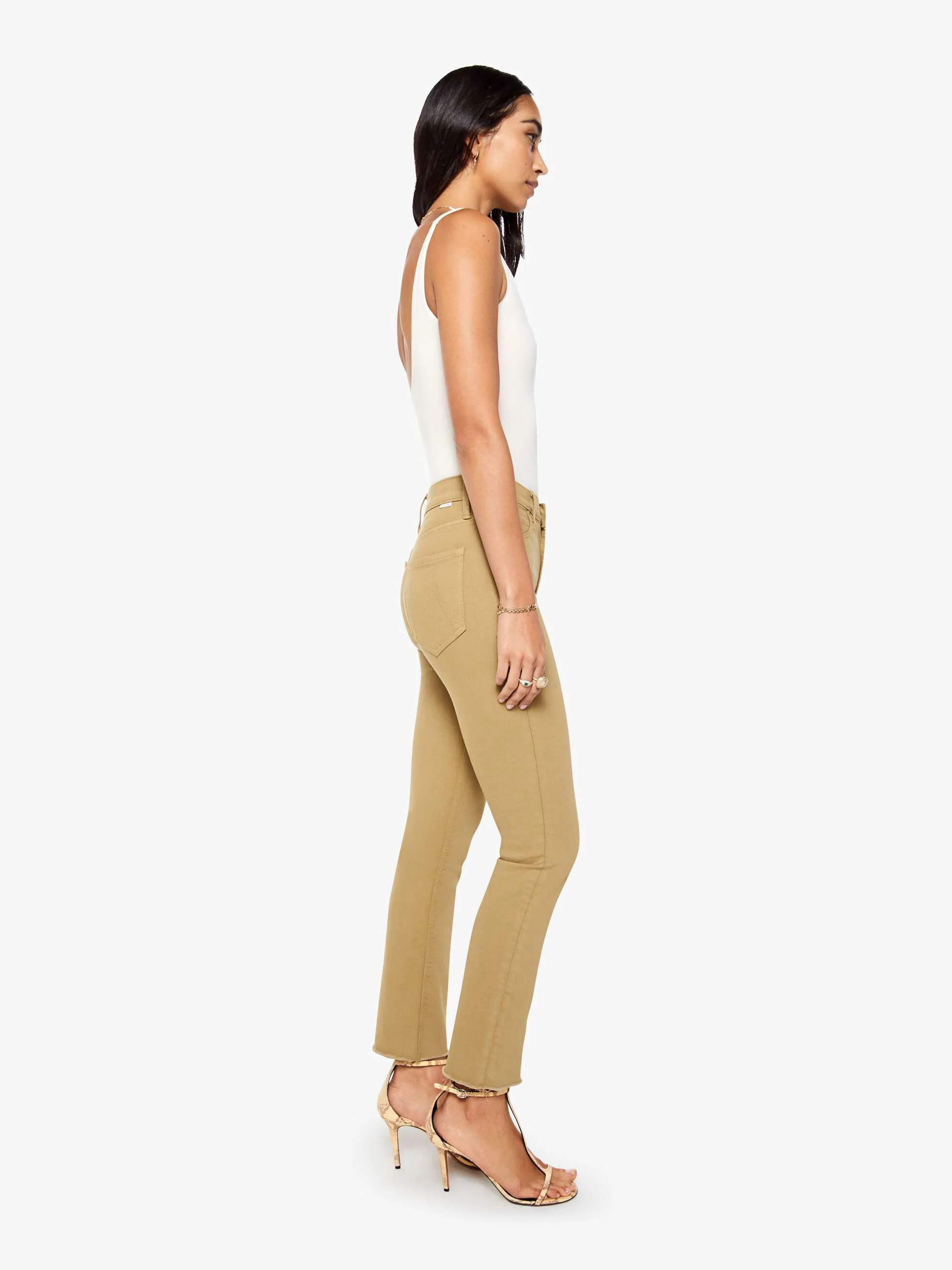 The Mid Rise Dazzler Ankle Fray - Prairie Sand - Image 3