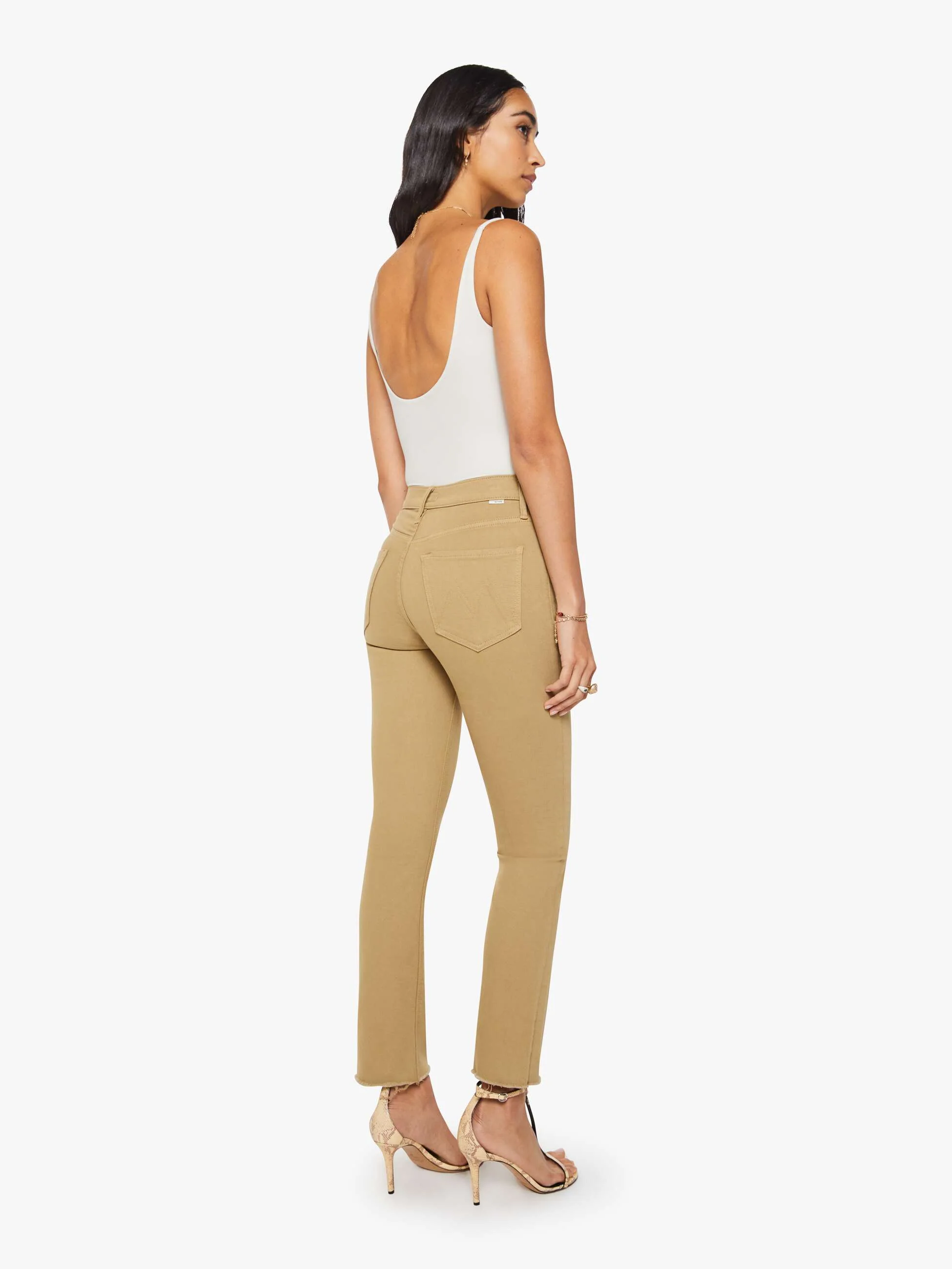 The Mid Rise Dazzler Ankle Fray - Prairie Sand - Image 4