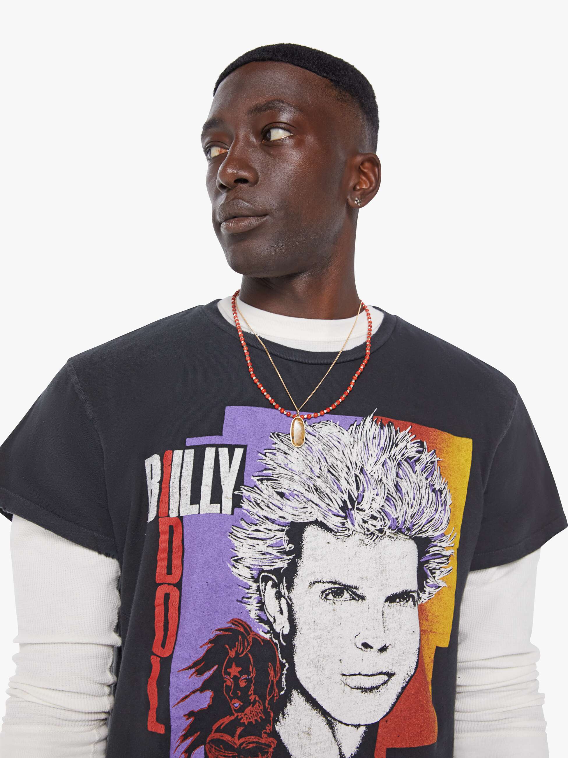 MadeWorn Billy Idol Tee - Coal - Image 10