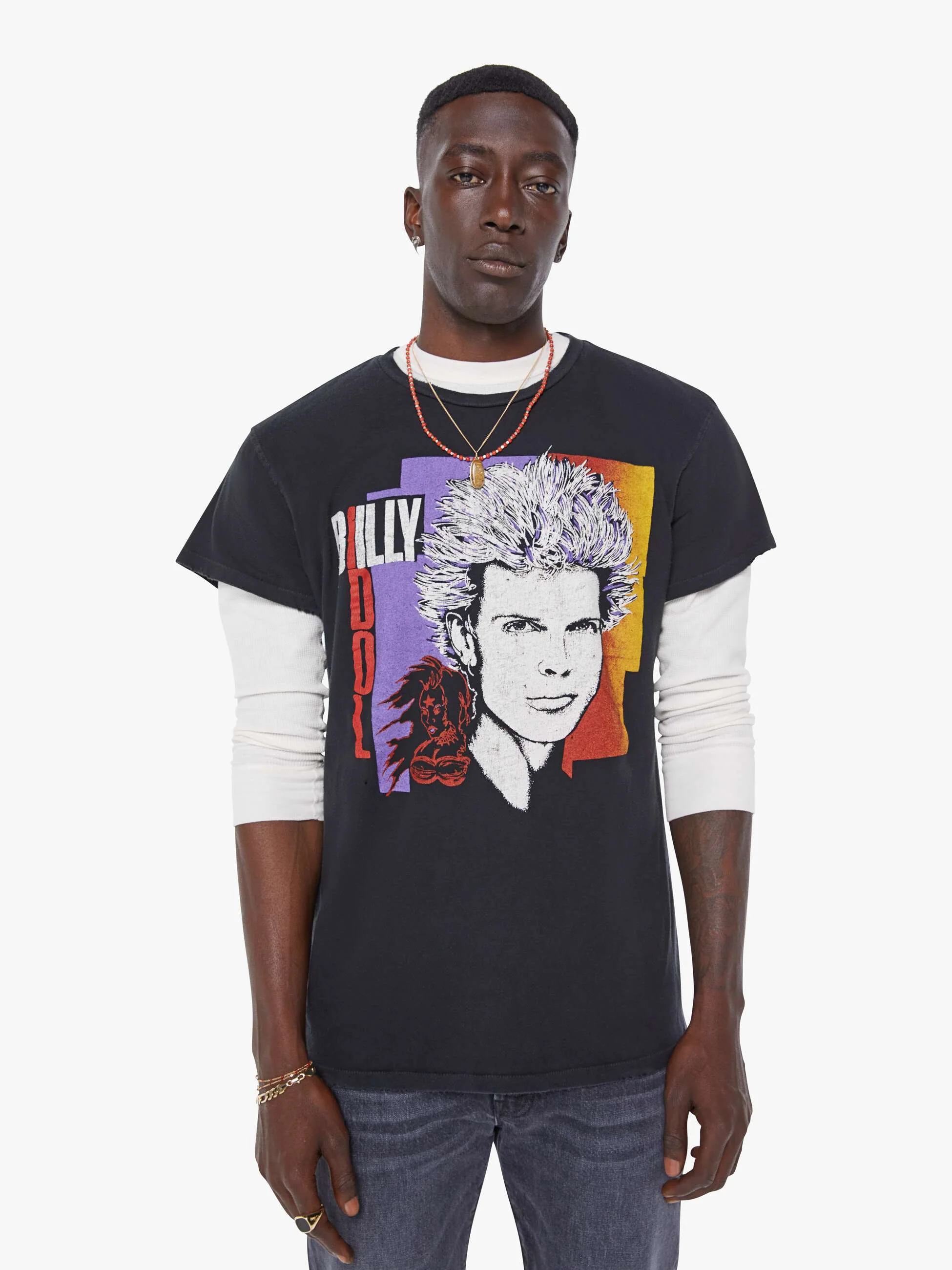 MadeWorn Billy Idol Tee - Coal - Image 6