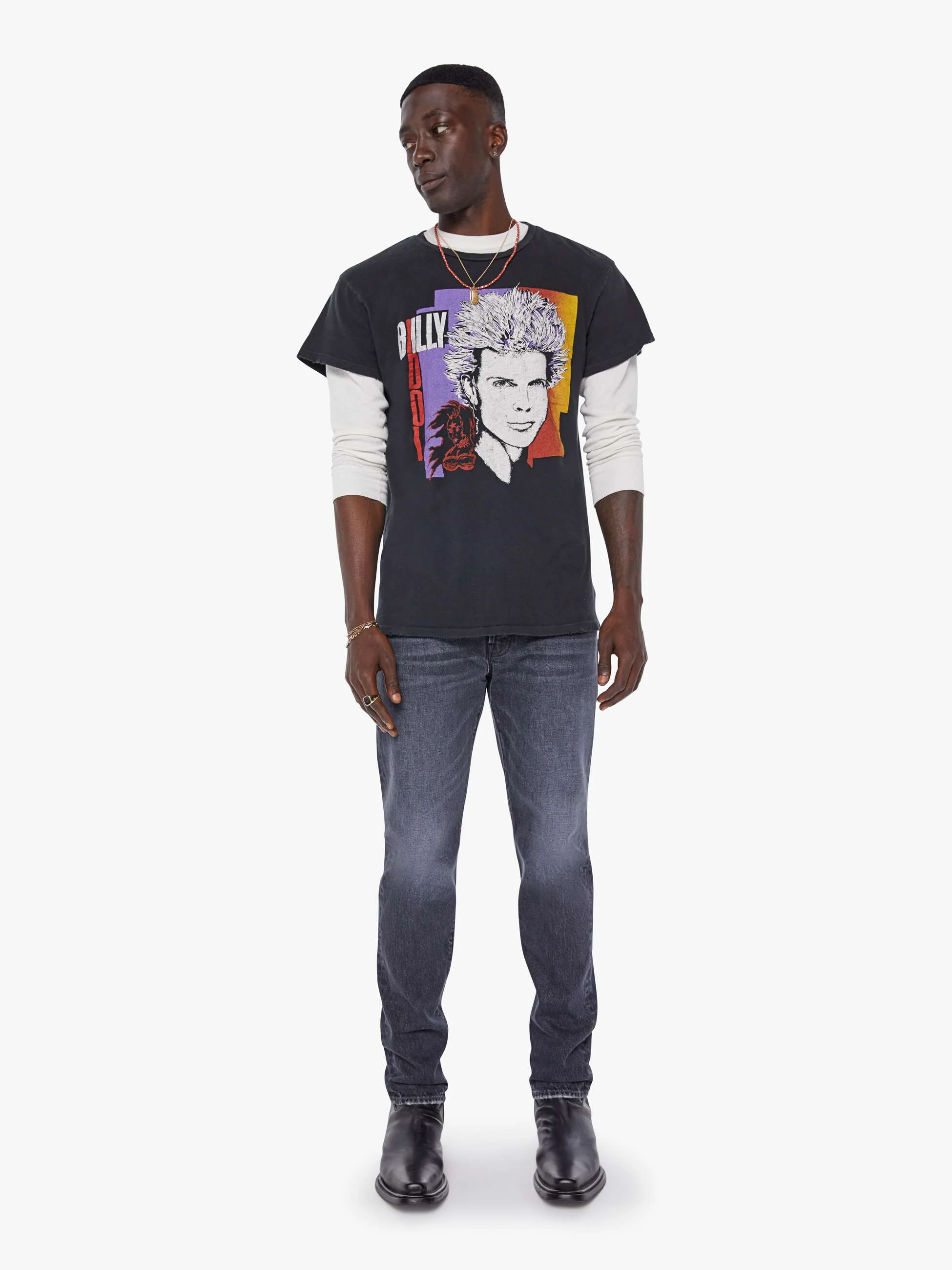 MadeWorn Billy Idol Tee - Coal - Image 9
