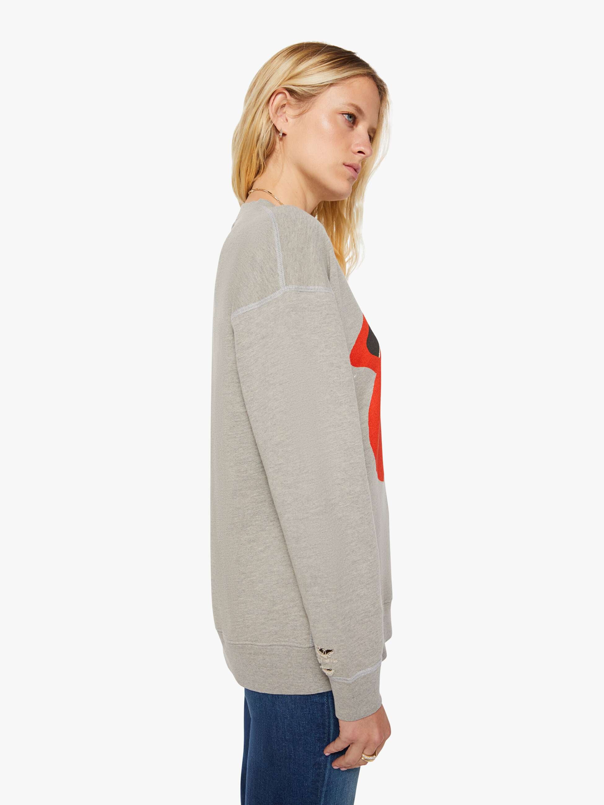 MadeWorn Rolling Stones Destroyed Sweatshirt - Heather Grey - Image 3