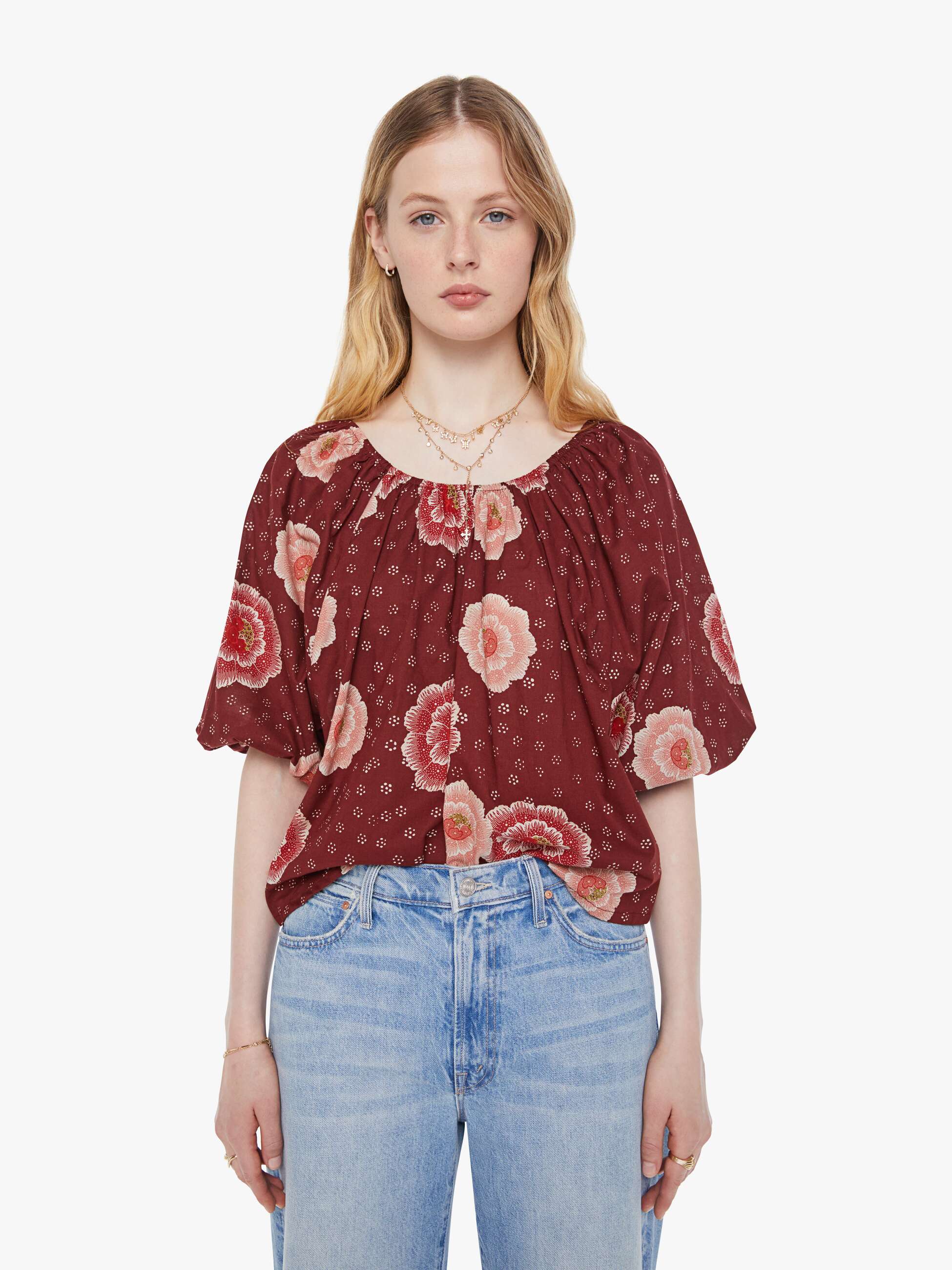 Natalie Martin Ella Top - Poppy Cherry