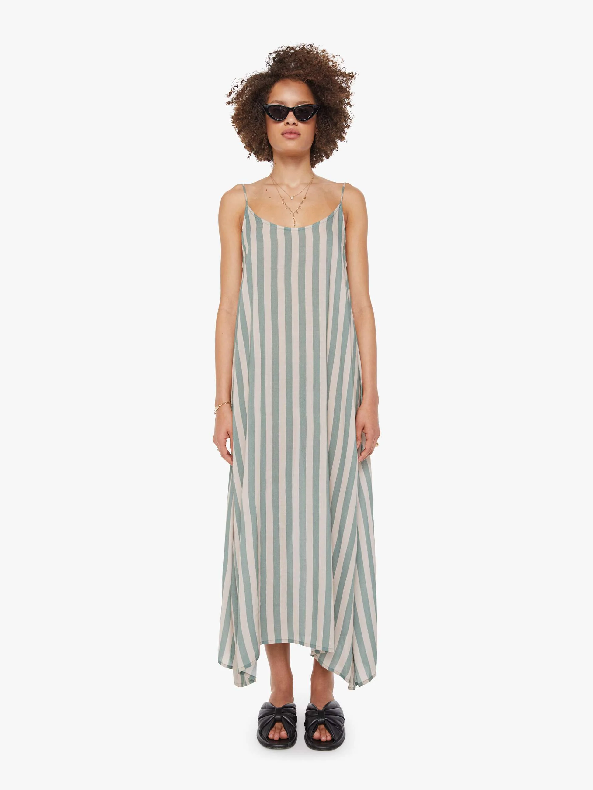 Natalie Martin Heather Maxi Dress - Thick Stripe Jade