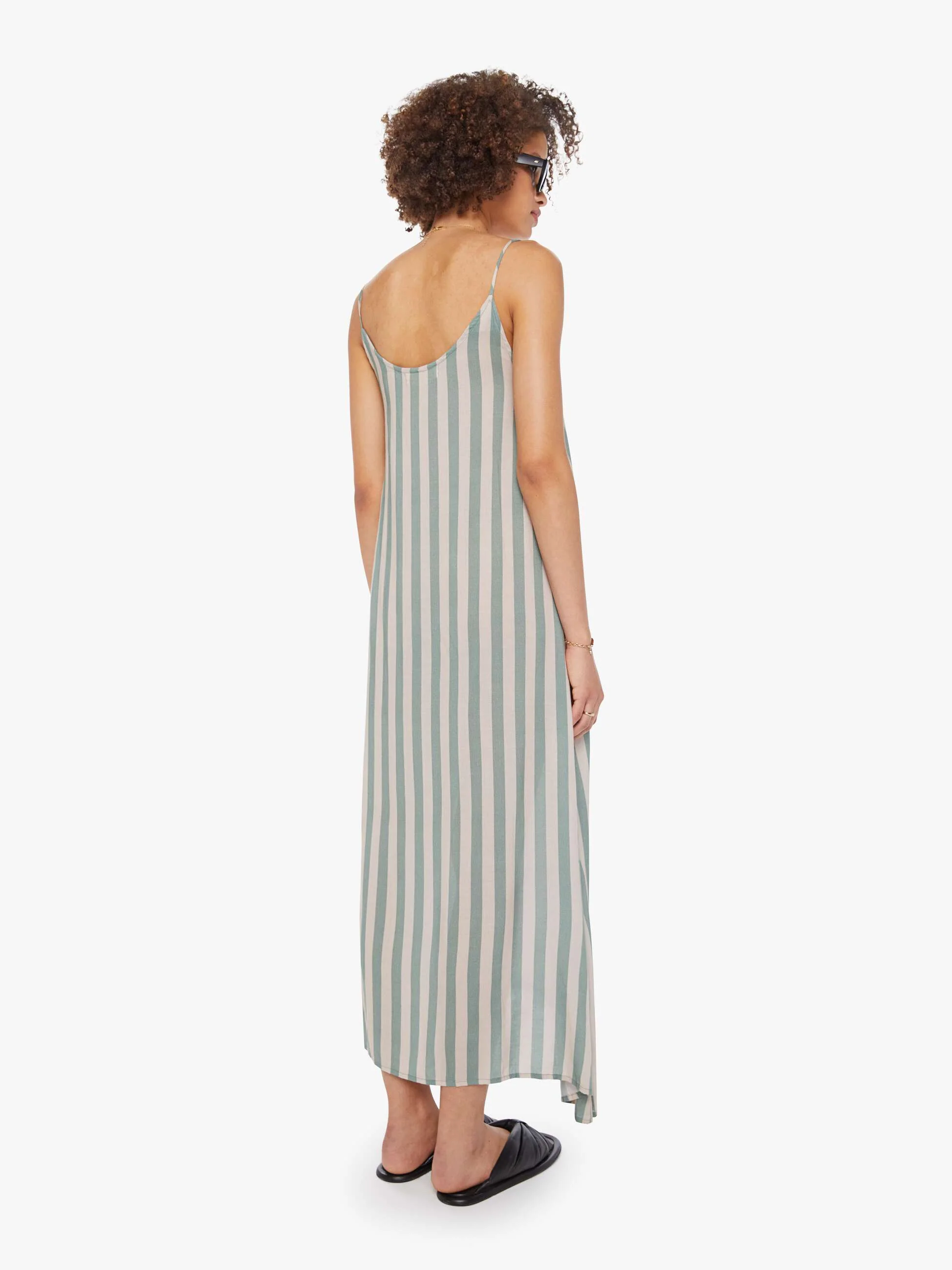 Natalie Martin Heather Maxi Dress - Thick Stripe Jade - Image 4