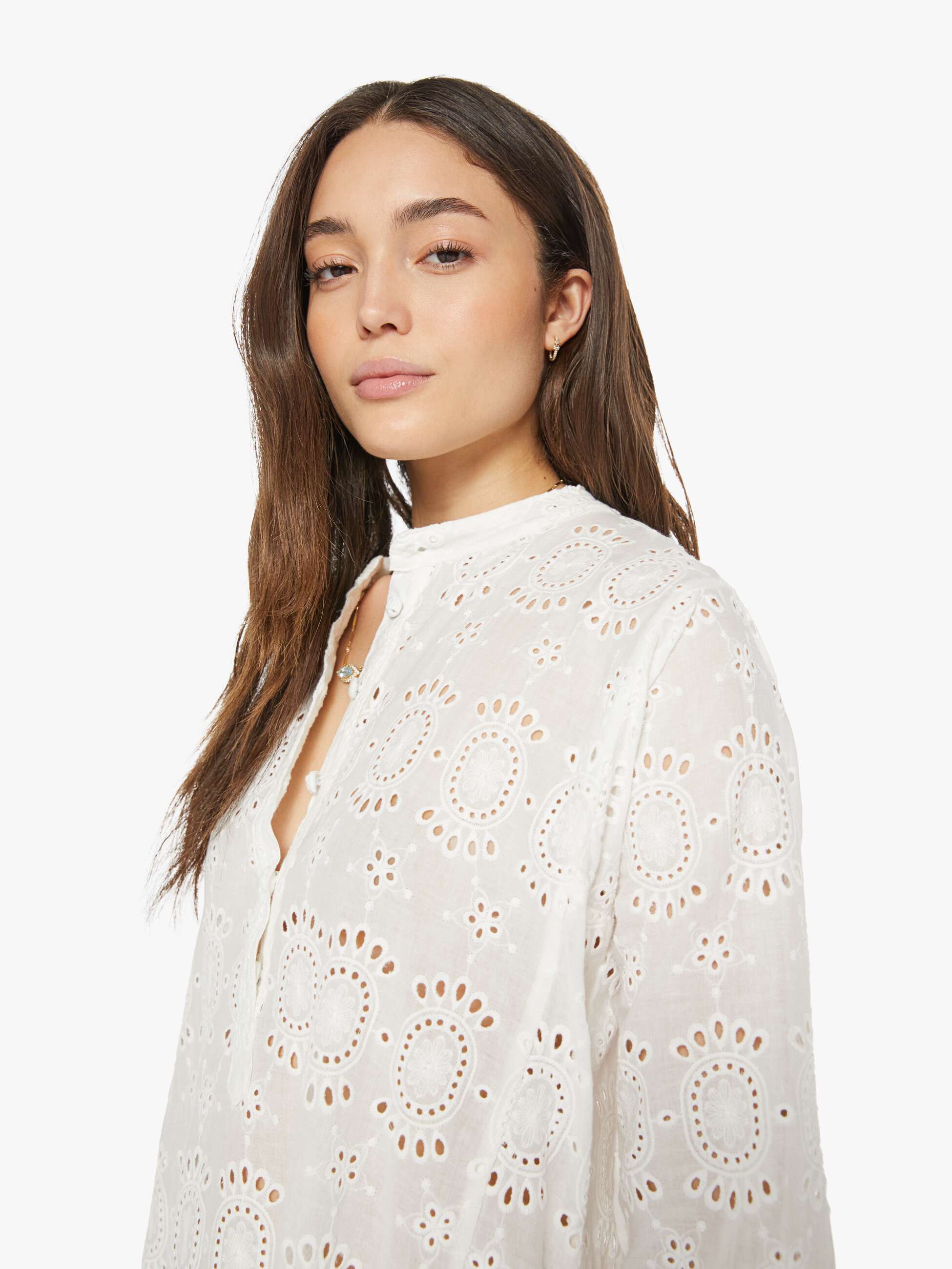 Natalie Martin Isobel Dress - Medallion Embroidery Salt - Image 5