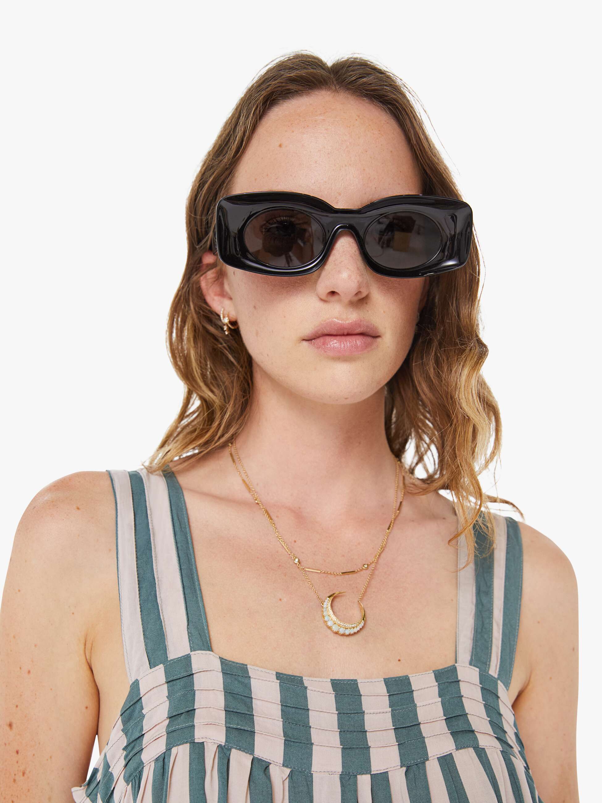 Natalie Martin Jasmine Top - Thick Stripe Jade - Image 5