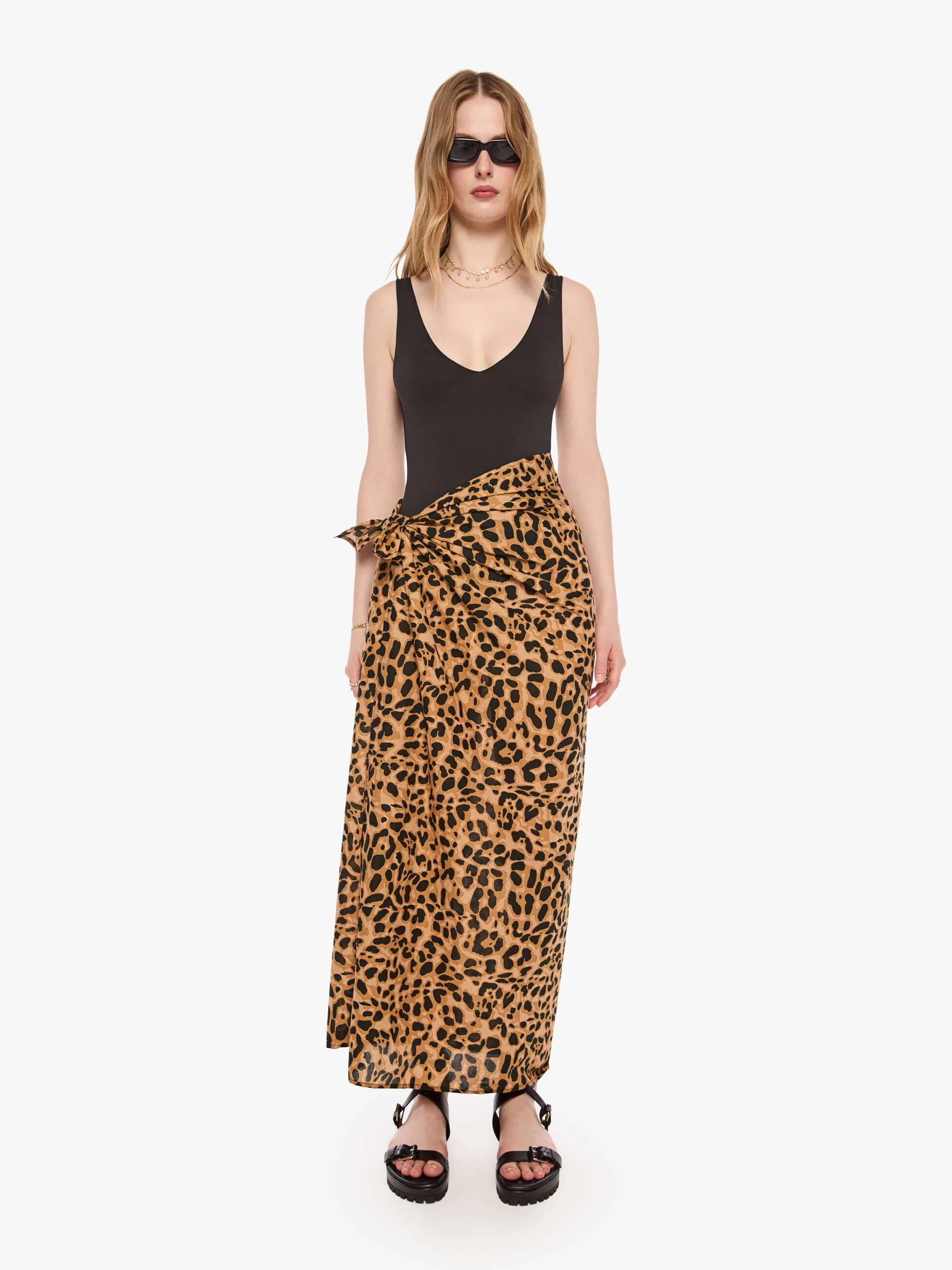 Natalie Martin Large Square Scarf - Leopard - Image 2