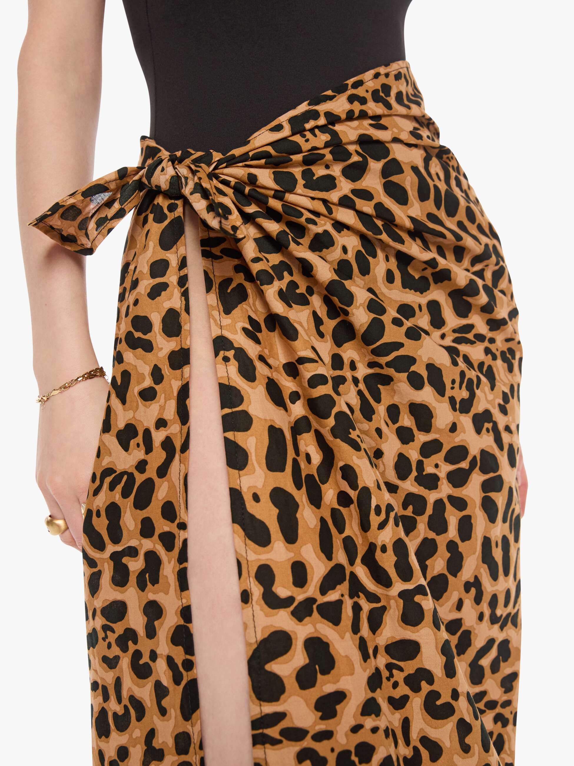Natalie Martin Large Square Scarf - Leopard - Image 3