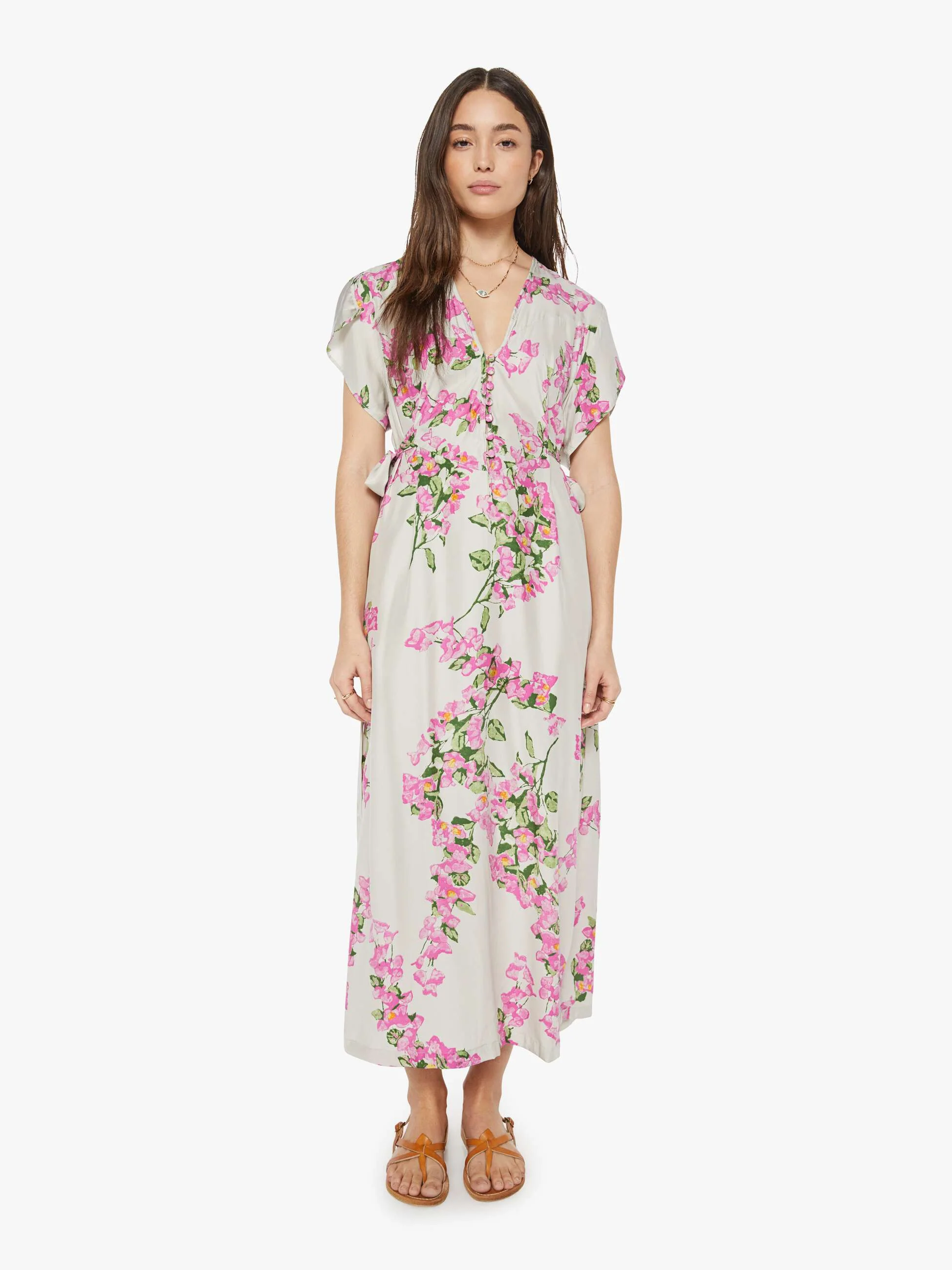 Natalie Martin Monica Dress - Bougainvillea Mother Of Pearl - Image 2