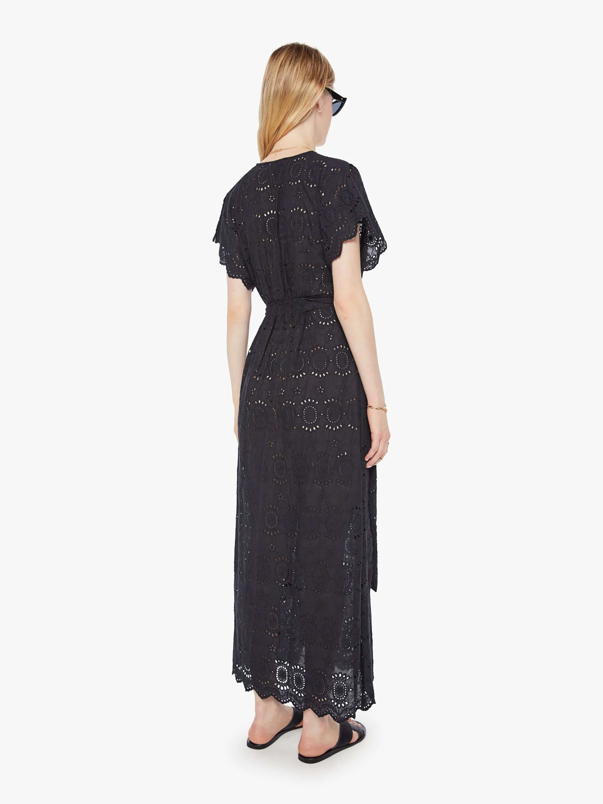 Natalie Martin Monica Dress - Medallion Embroidery Black - Image 4