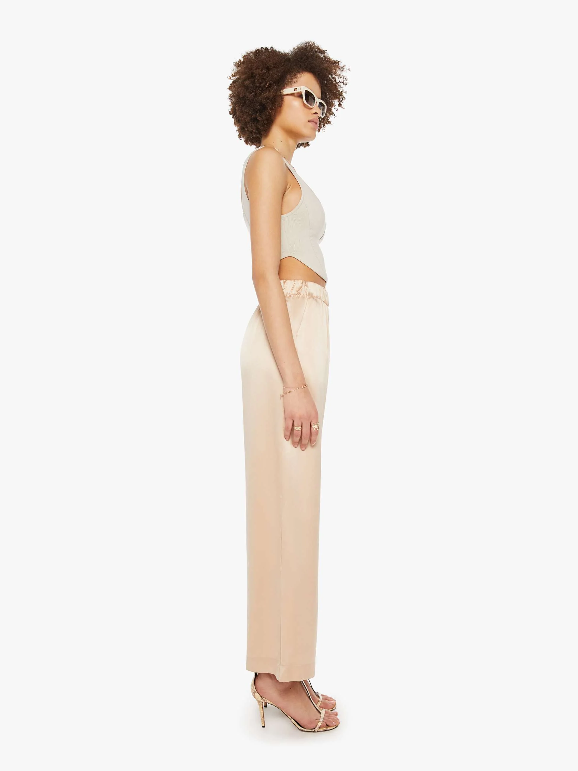 SABLYN Brynn High Rise Wide Leg Pant - Pink Sand - Image 3