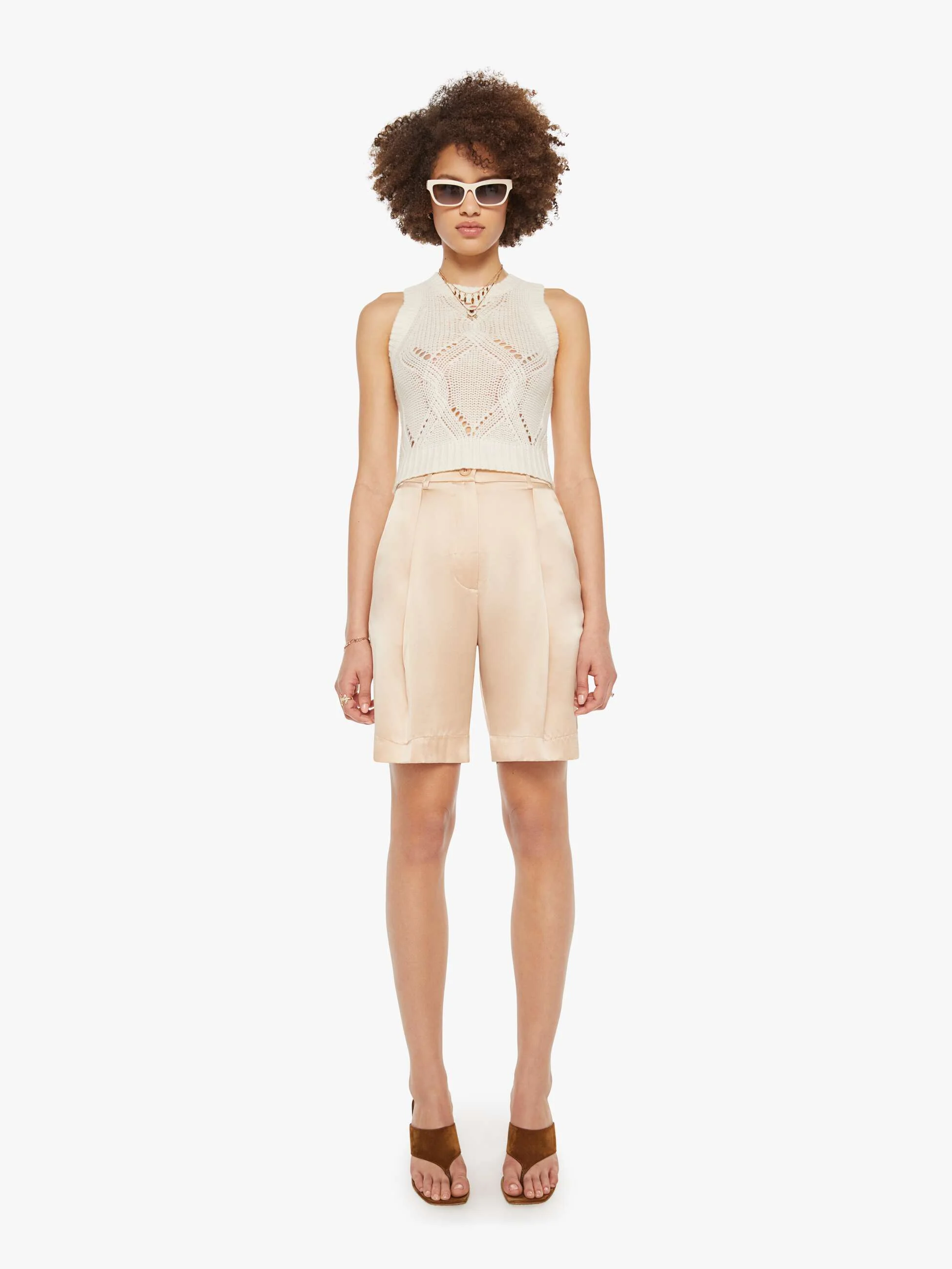 SABLYN Emerson High Rise Pleated Short - Pink Sand - Image 2