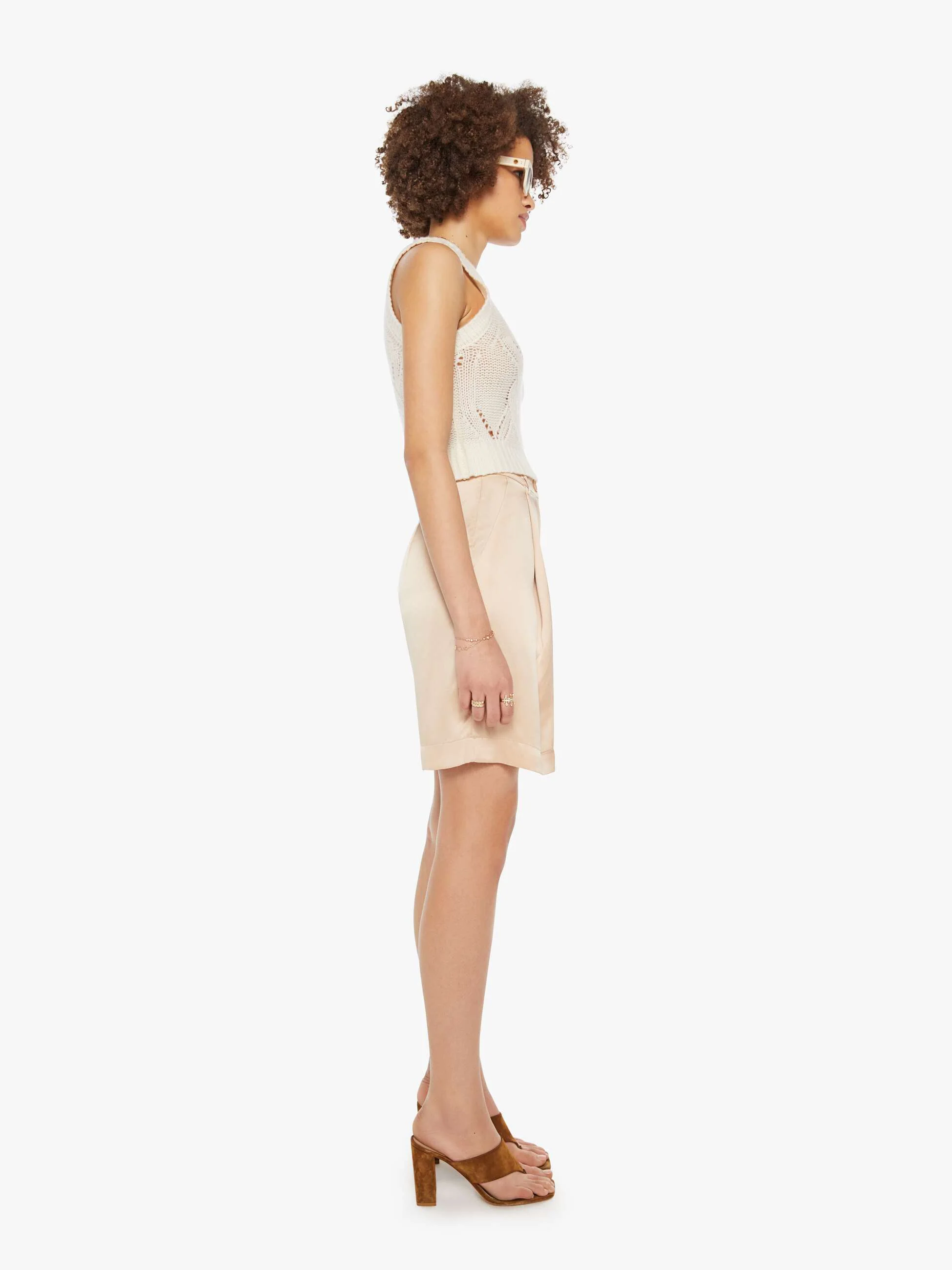 SABLYN Emerson High Rise Pleated Short - Pink Sand - Image 3