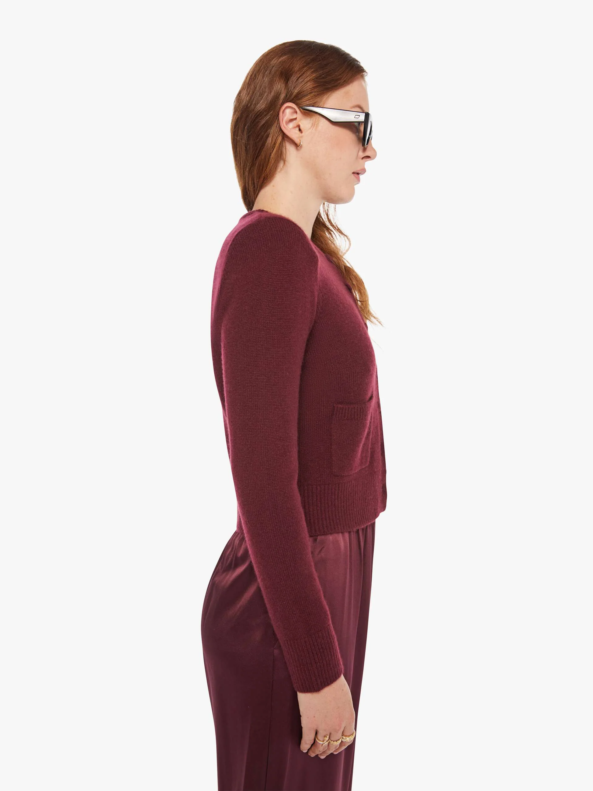SABLYN Emilia Cardigan - Bordeaux - Image 3