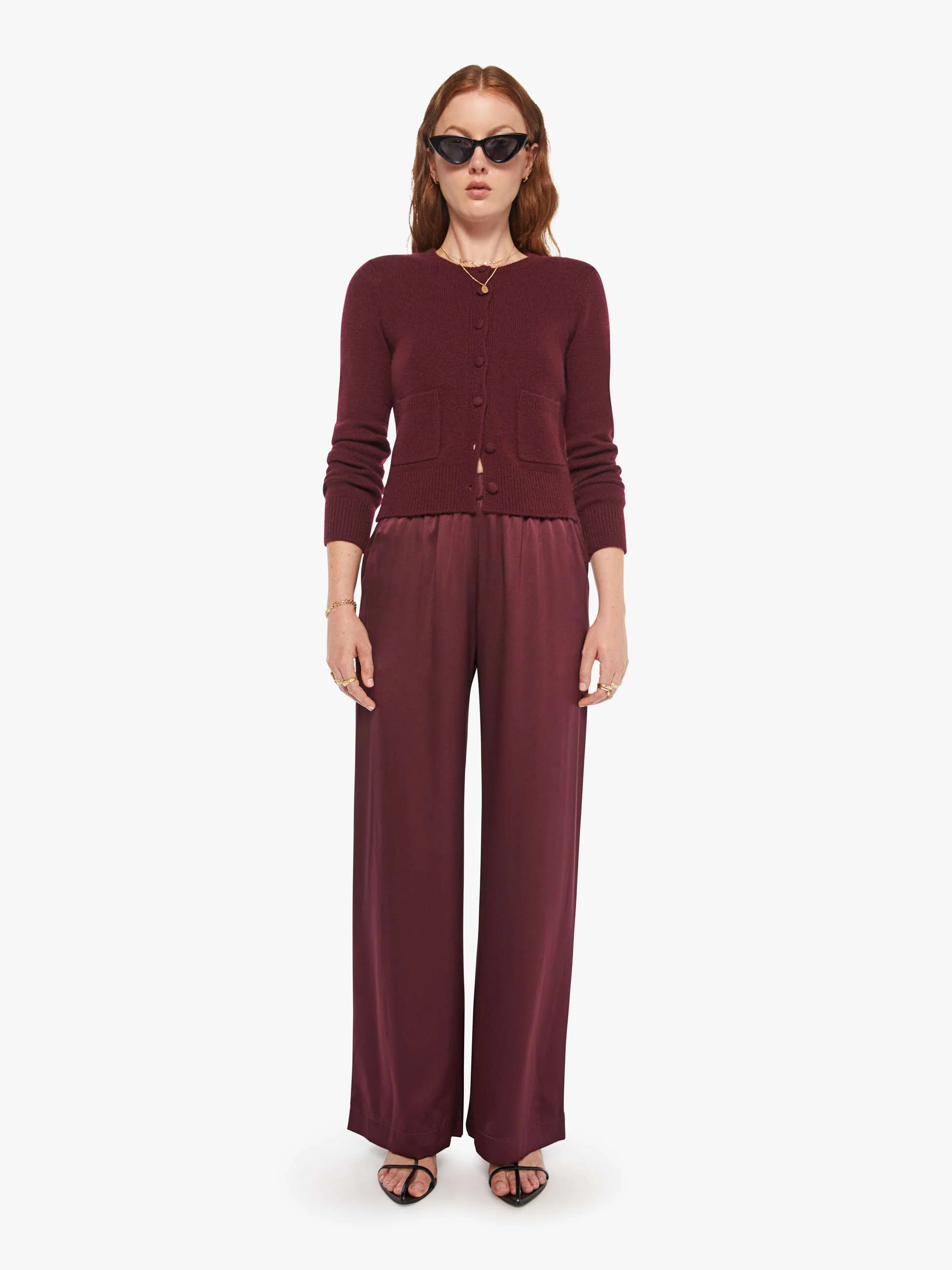 SABLYN Emilia Cardigan - Bordeaux - Image 5