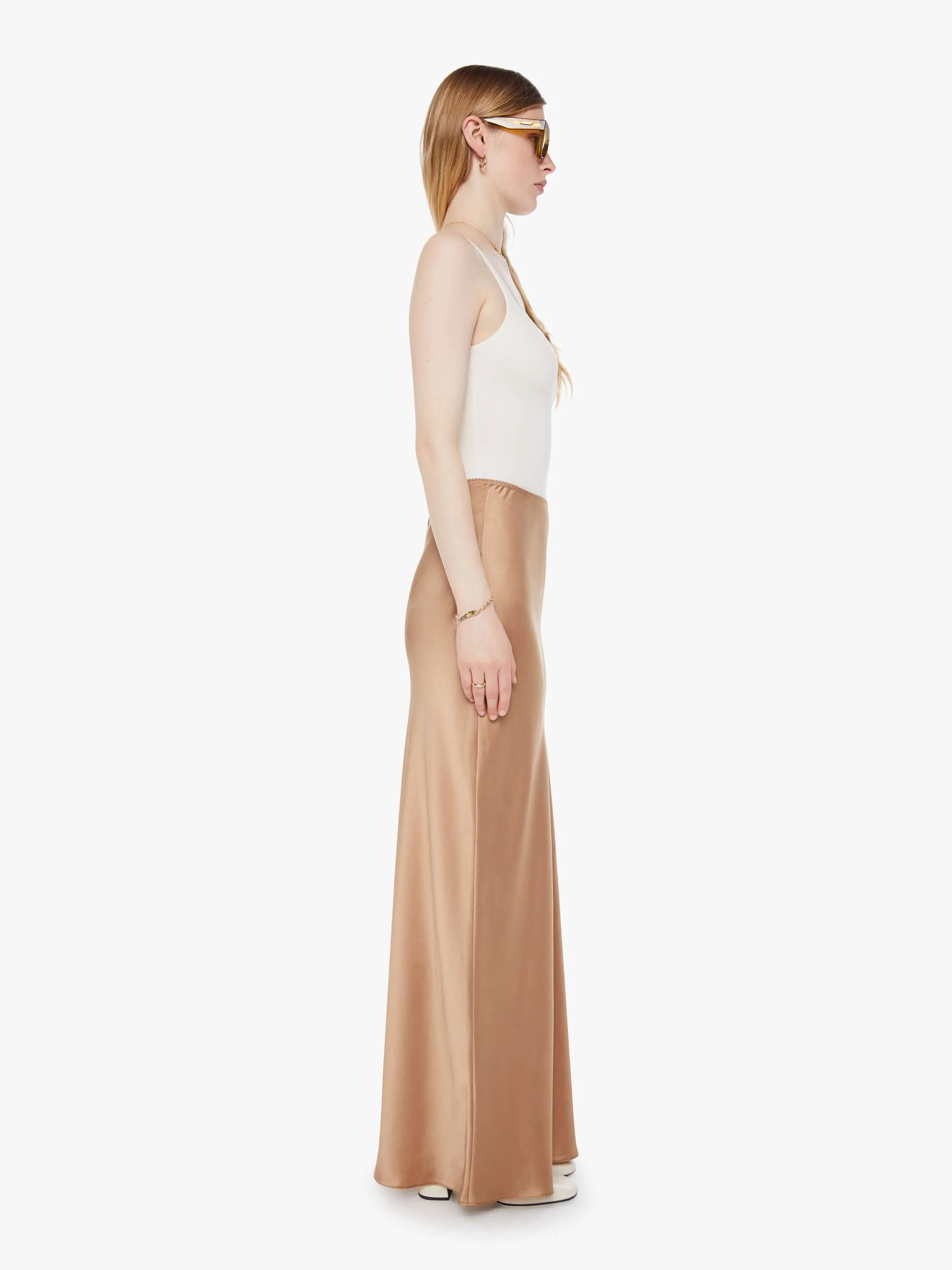 SABLYN Grace Scallop Trim Maxi Skirt - Camel - Image 3