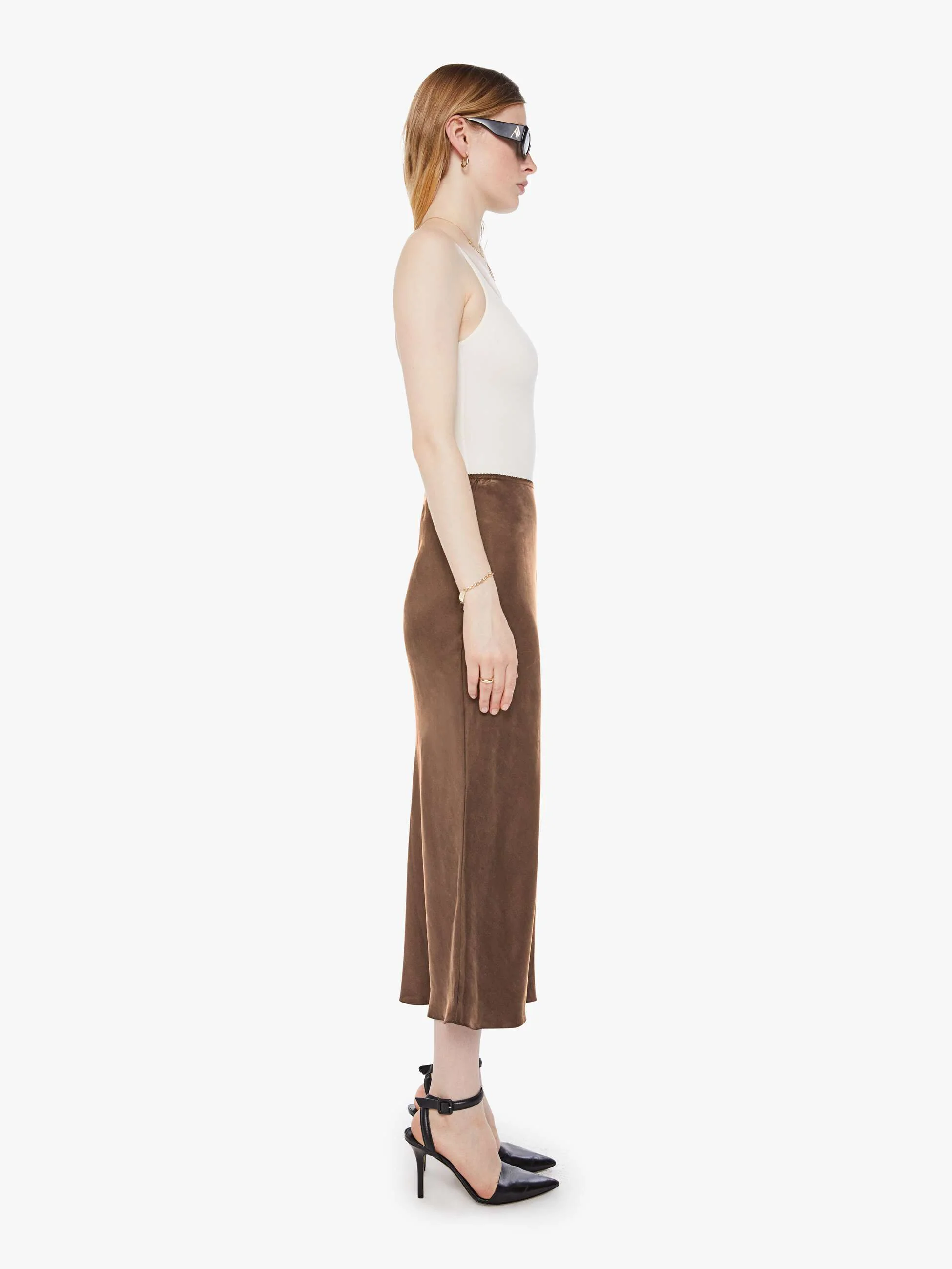 SABLYN Miranda C Scallop Trim Skirt - Swiss Brown - Image 2