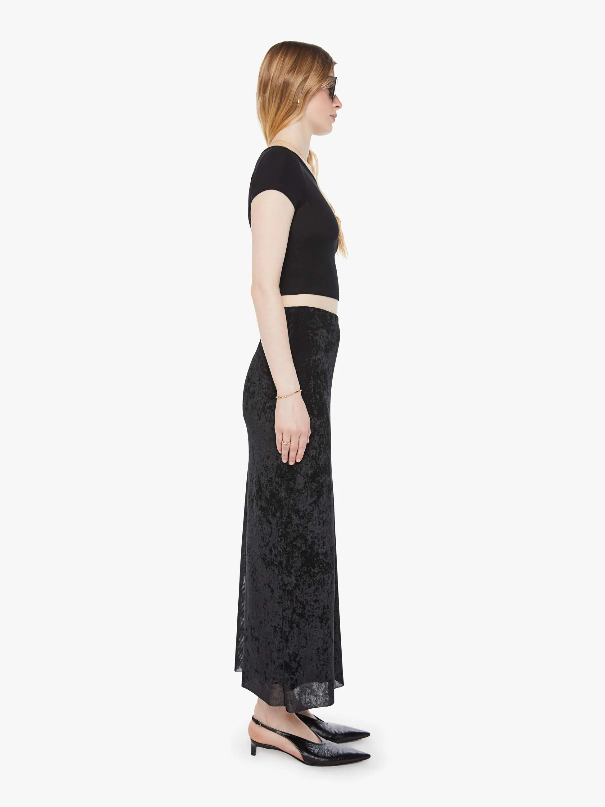 SABLYN Rose Ankle Column Flare Skirt - Black - Image 3