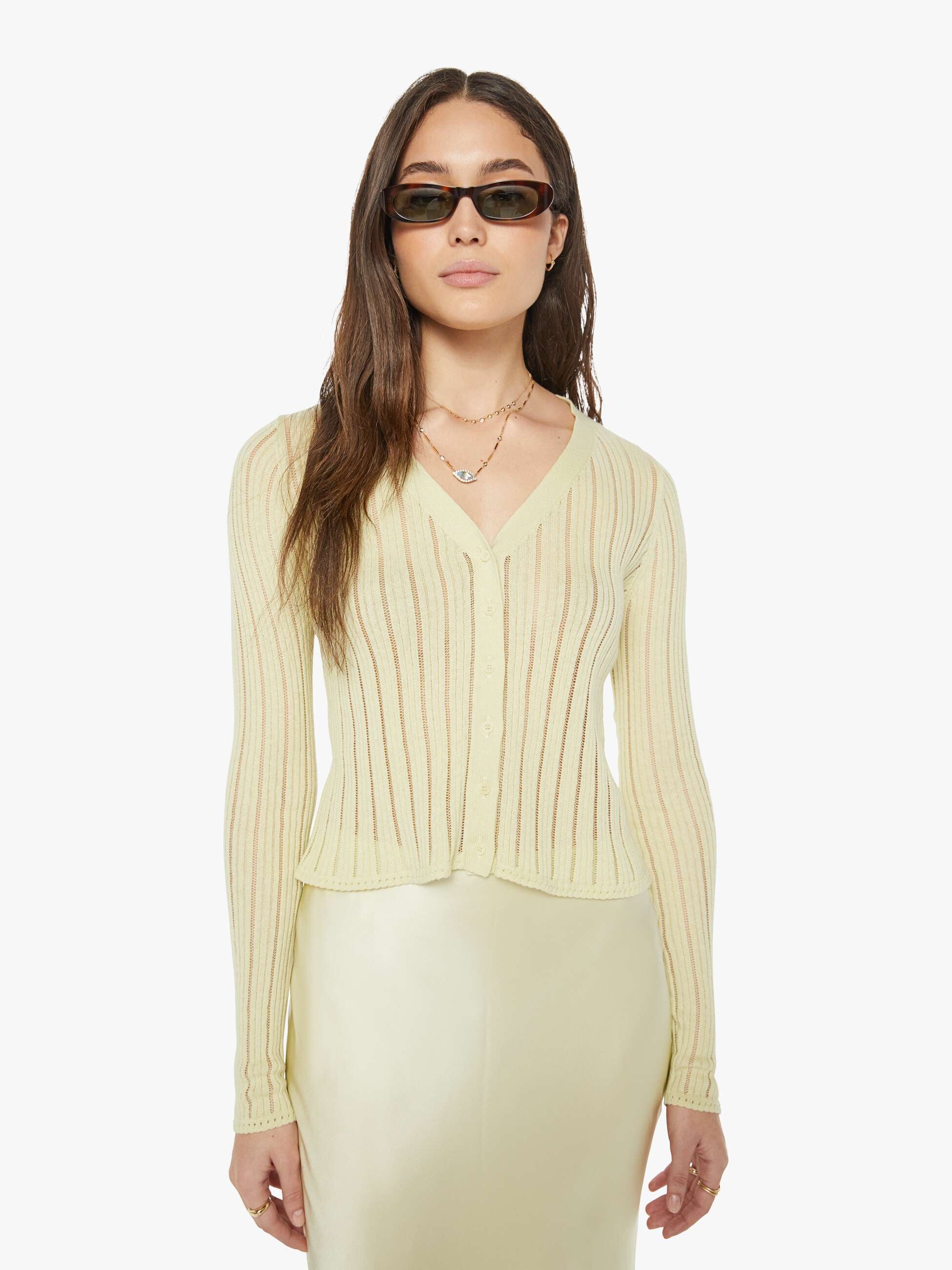 SABLYN Vinni Knit Cardigan - Pale Citron - Image 2