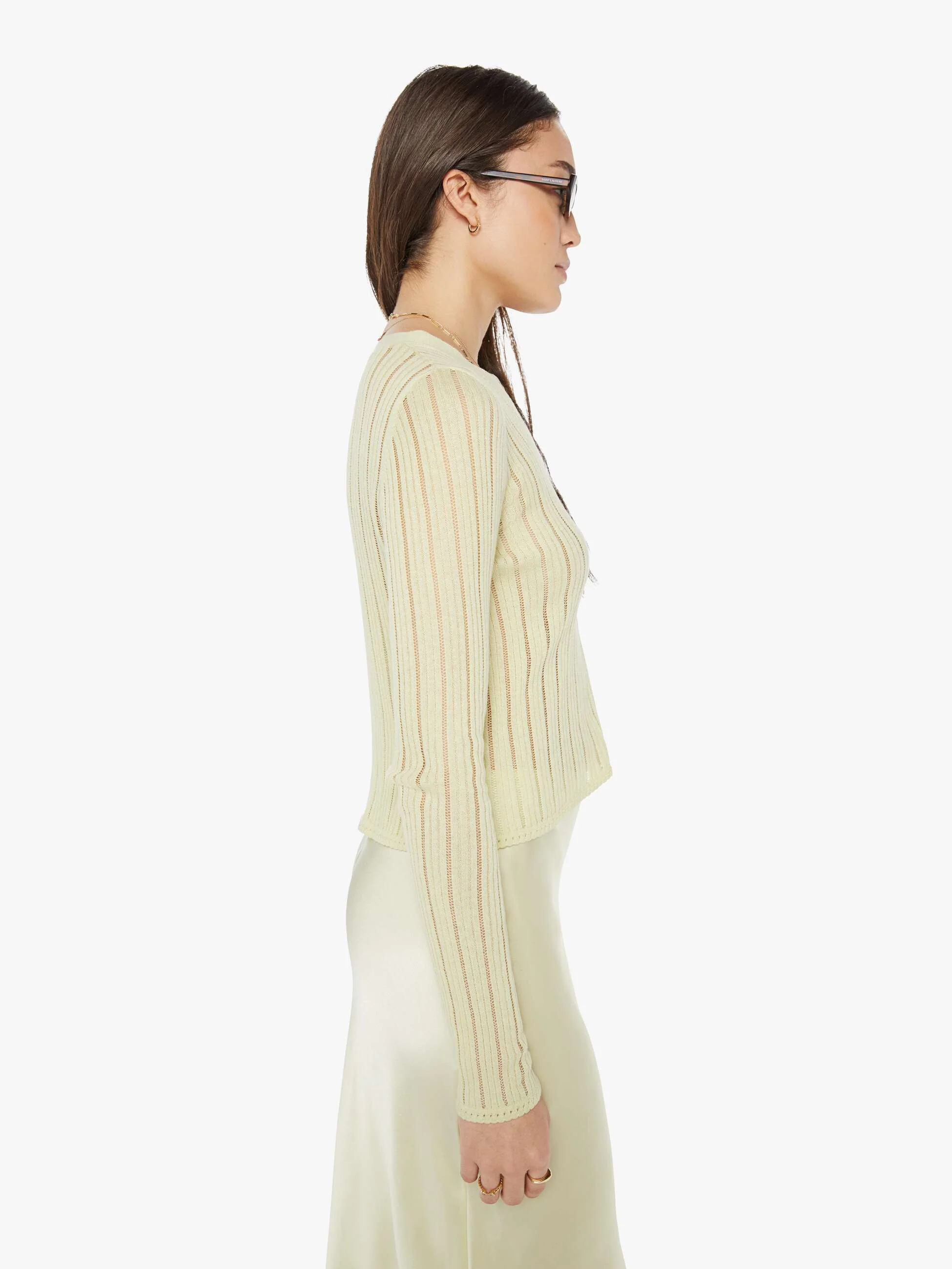 SABLYN Vinni Knit Cardigan - Pale Citron - Image 3