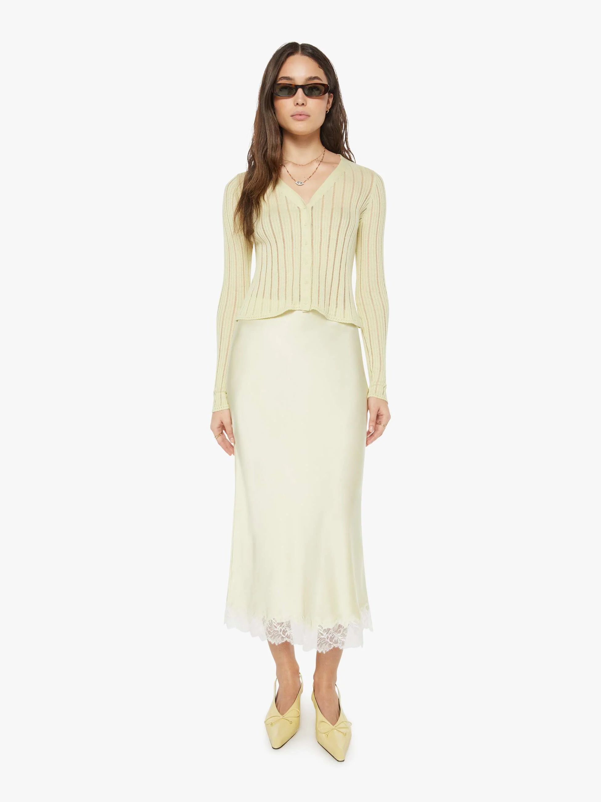 SABLYN Vinni Knit Cardigan - Pale Citron - Image 5