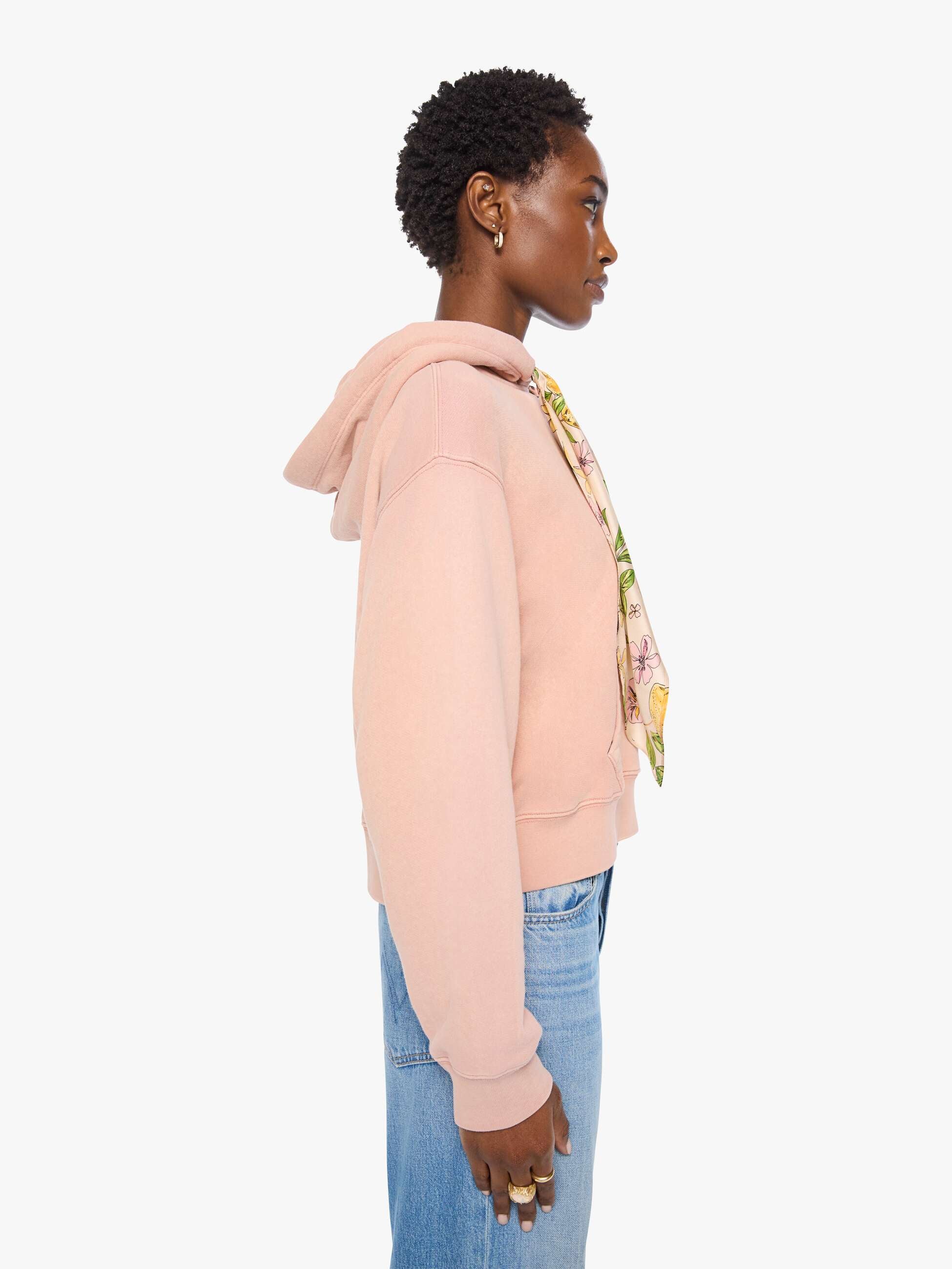 The Shrunken Boxy Cravat Hoodie - Mahogany Rose - Image 3