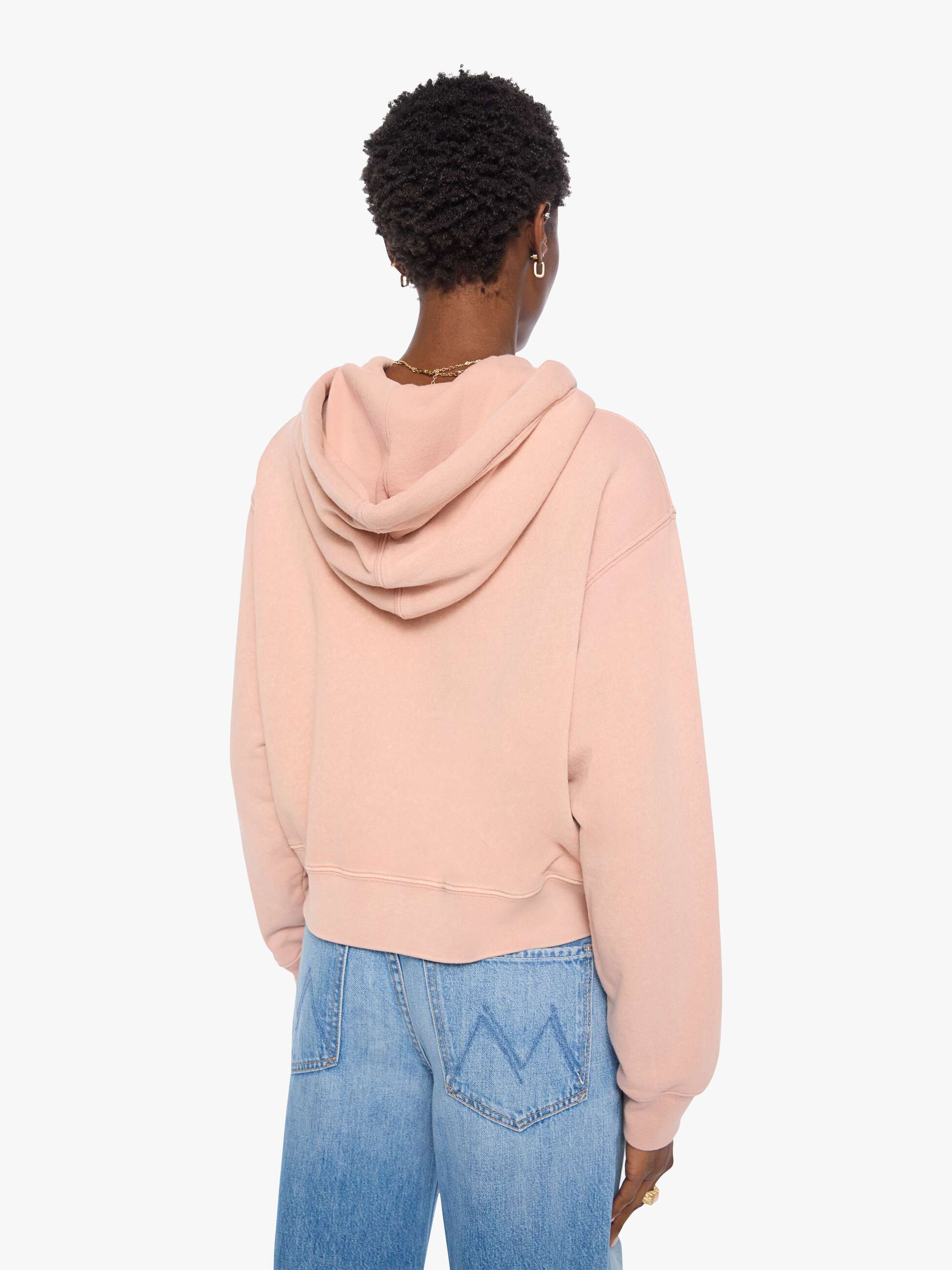 The Shrunken Boxy Cravat Hoodie - Mahogany Rose - Image 4