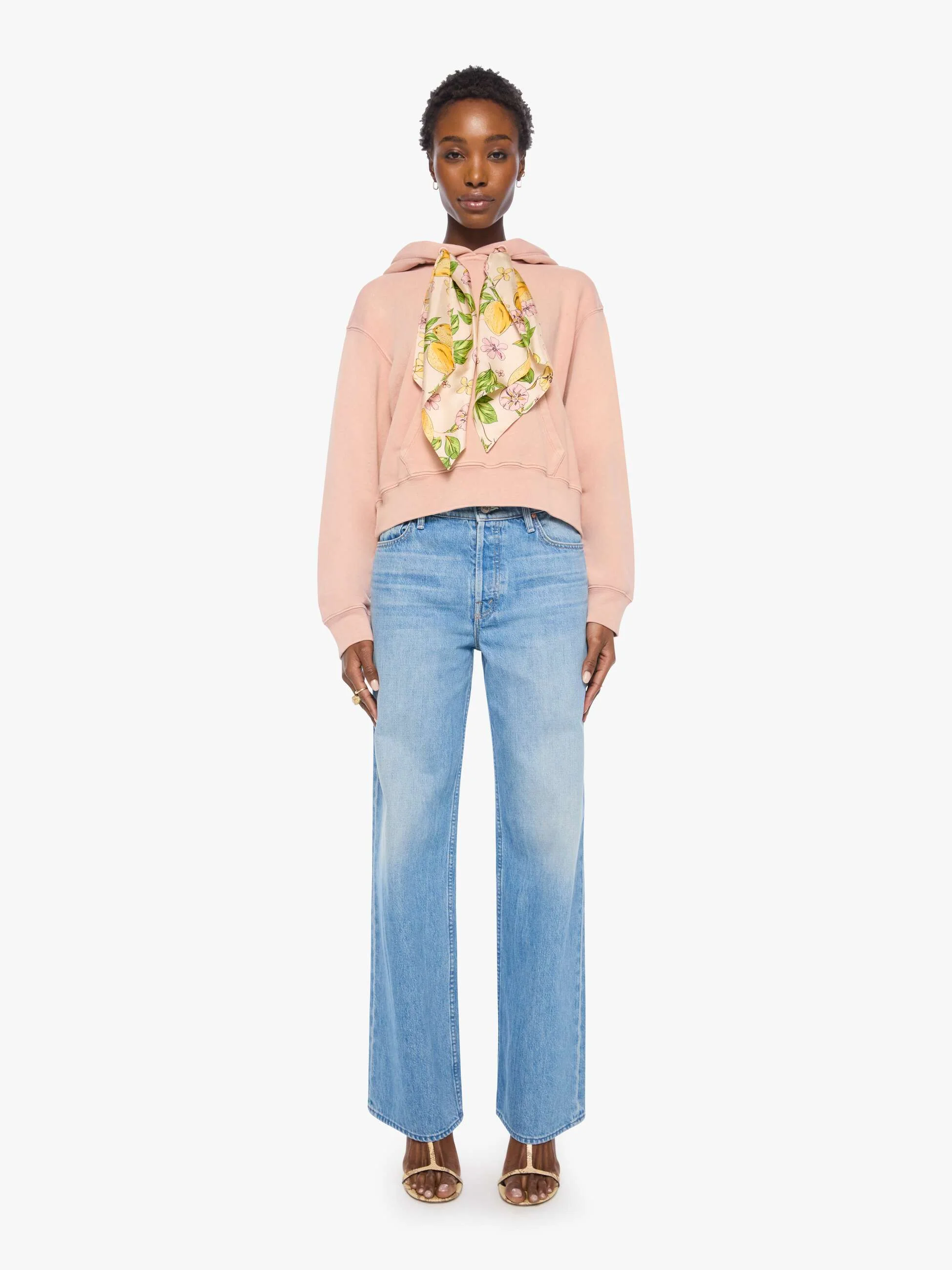 The Shrunken Boxy Cravat Hoodie - Mahogany Rose - Image 6