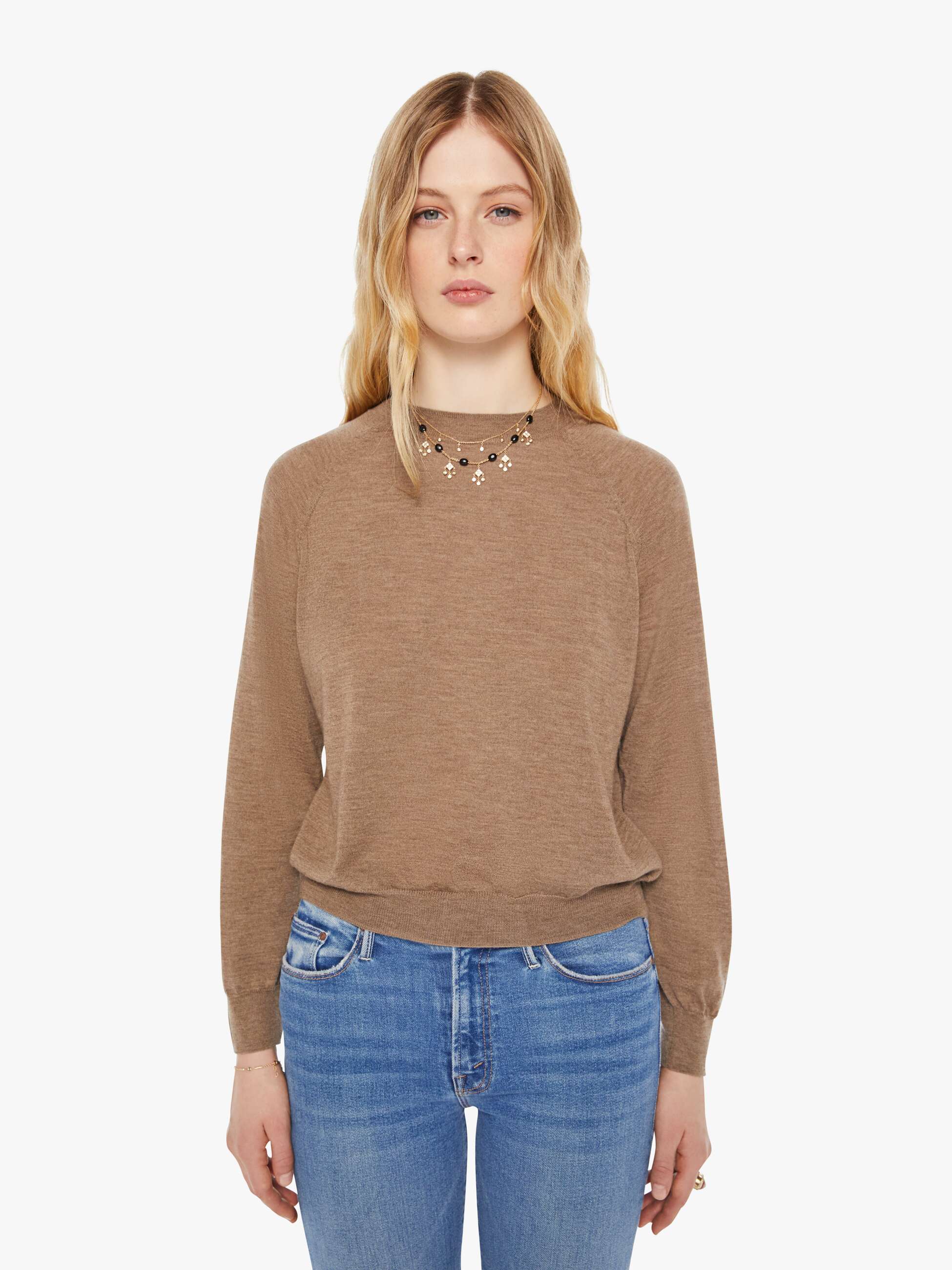 SPRWMN L/S Raglan Sweater - Truffle