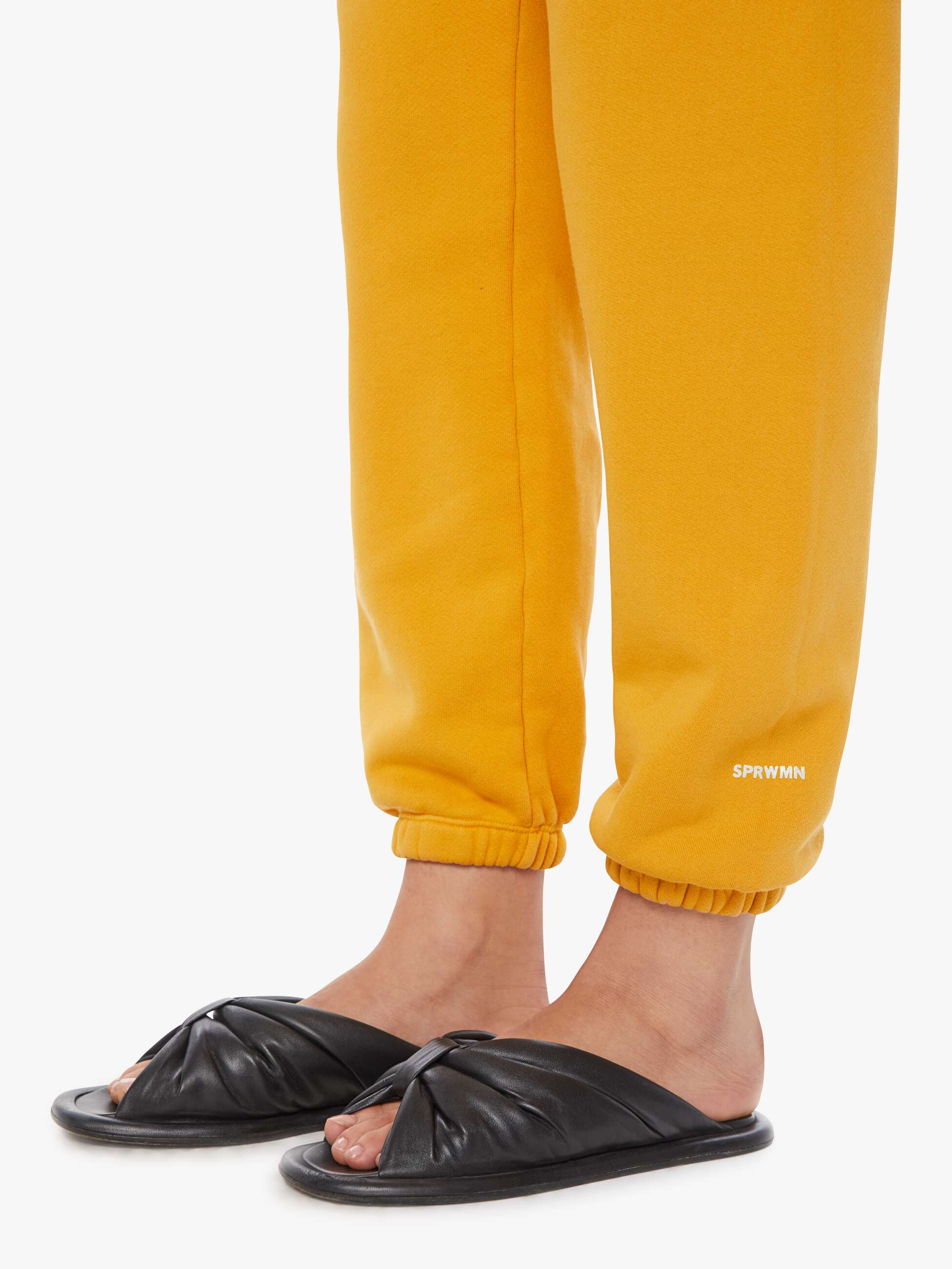 SPRWMN Mini Logo Sweatpants - Mustard - Image 4