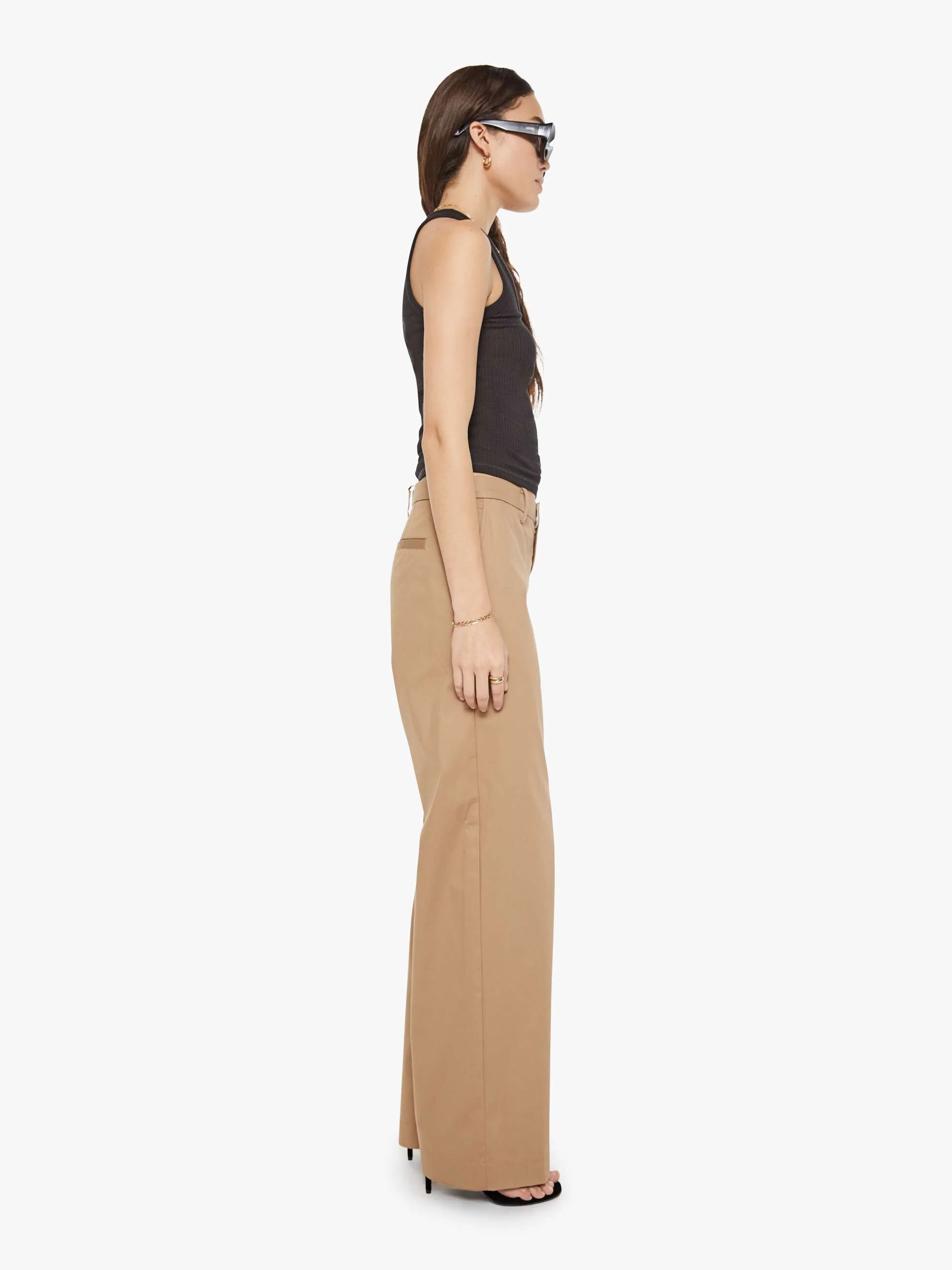 SPRWMN Straight Leg Trousers - Khaki - Image 3