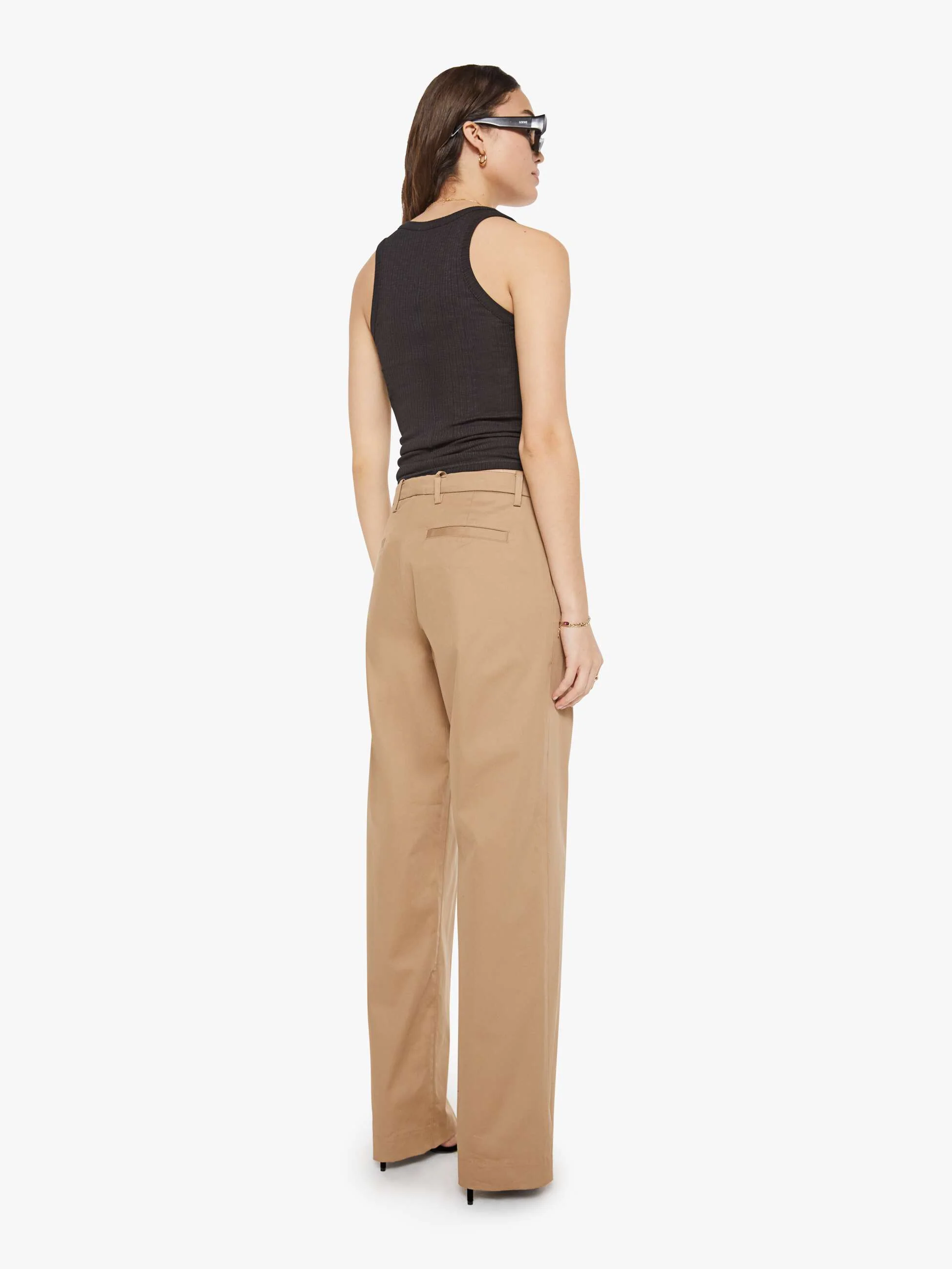 SPRWMN Straight Leg Trousers - Khaki - Image 4