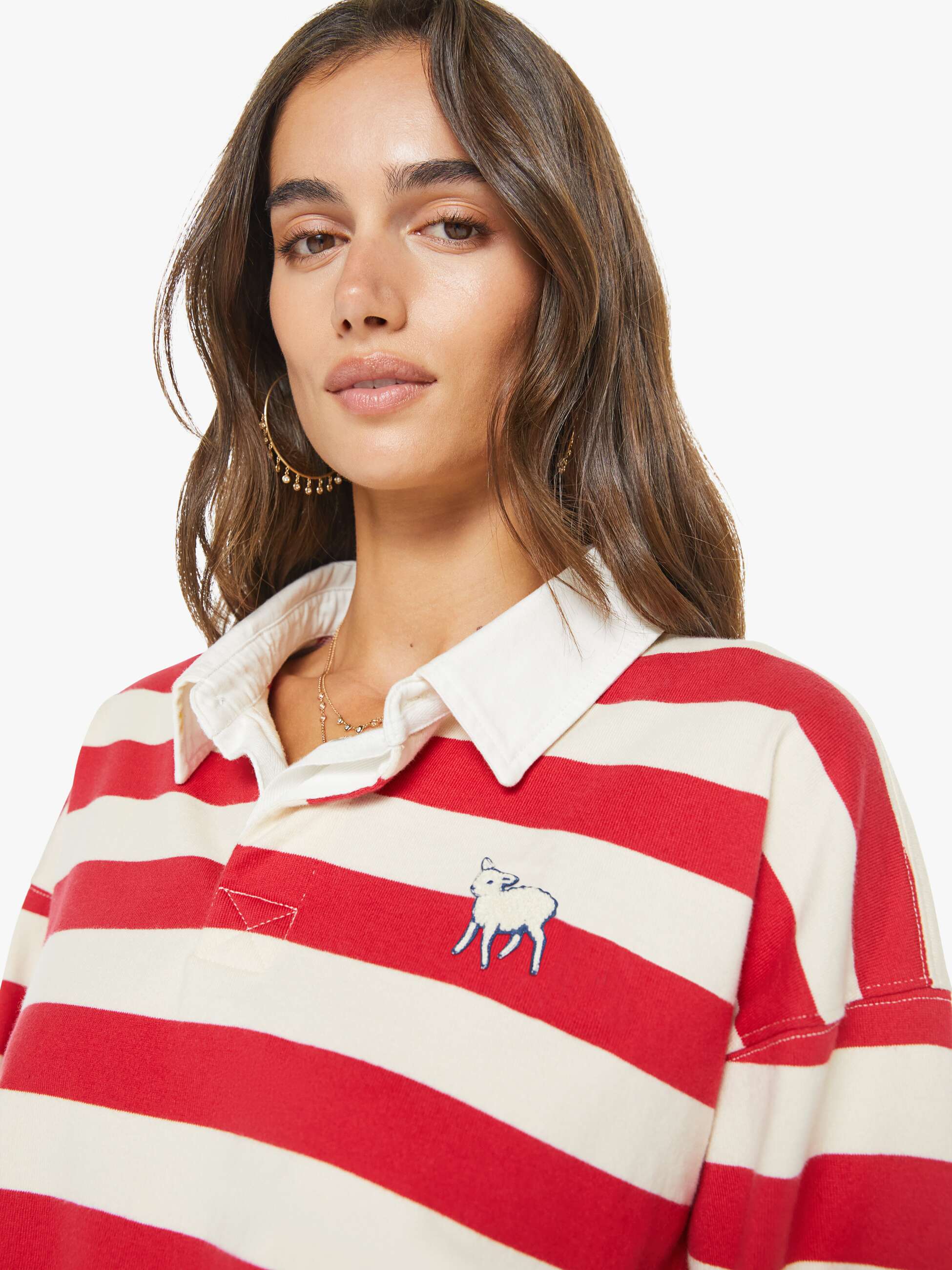 The Boxy Match - Tango Red And Cream - Image 5