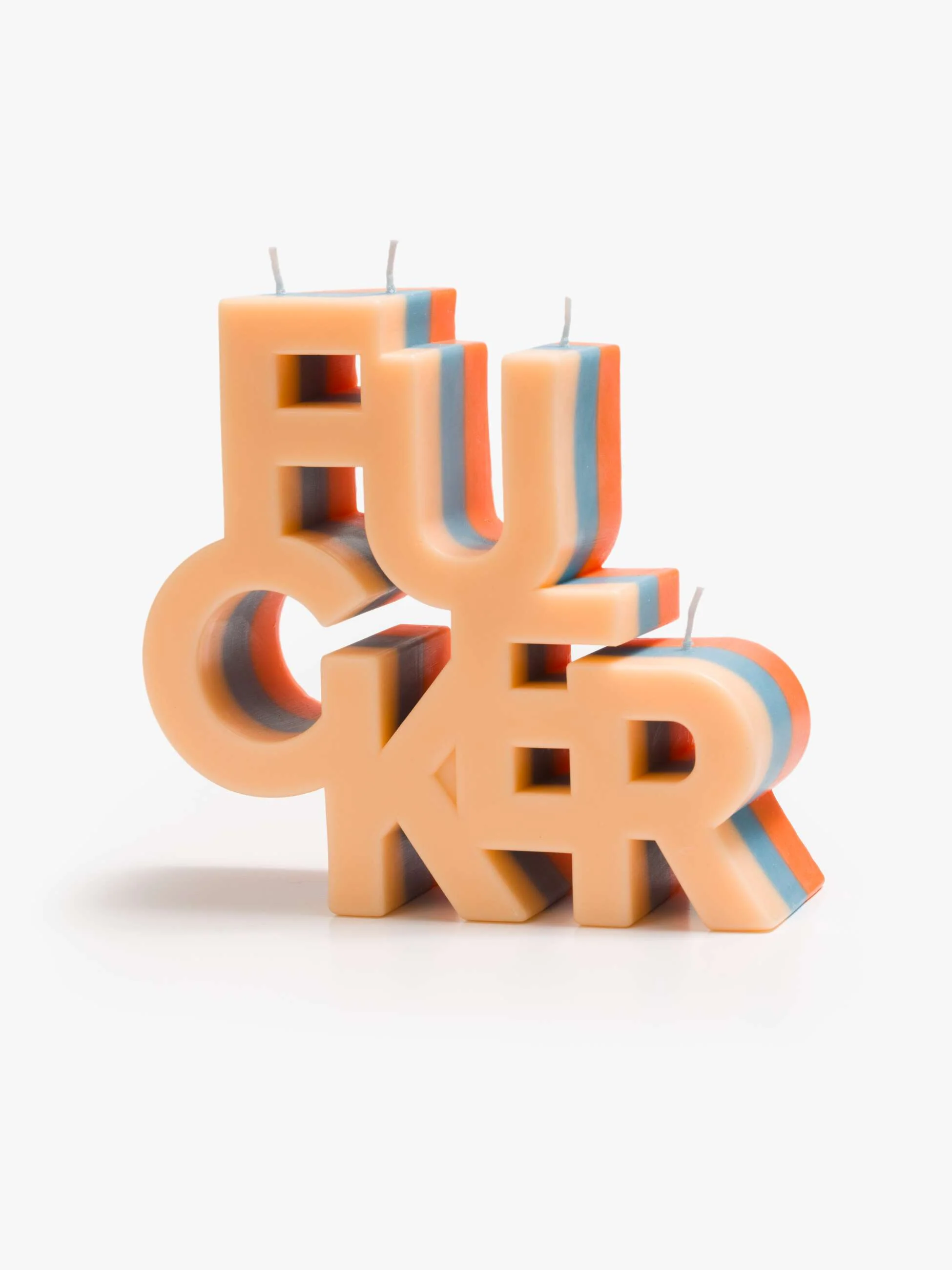 The Burnout F#CKER Candle - Orange Blue Beige - Image 2