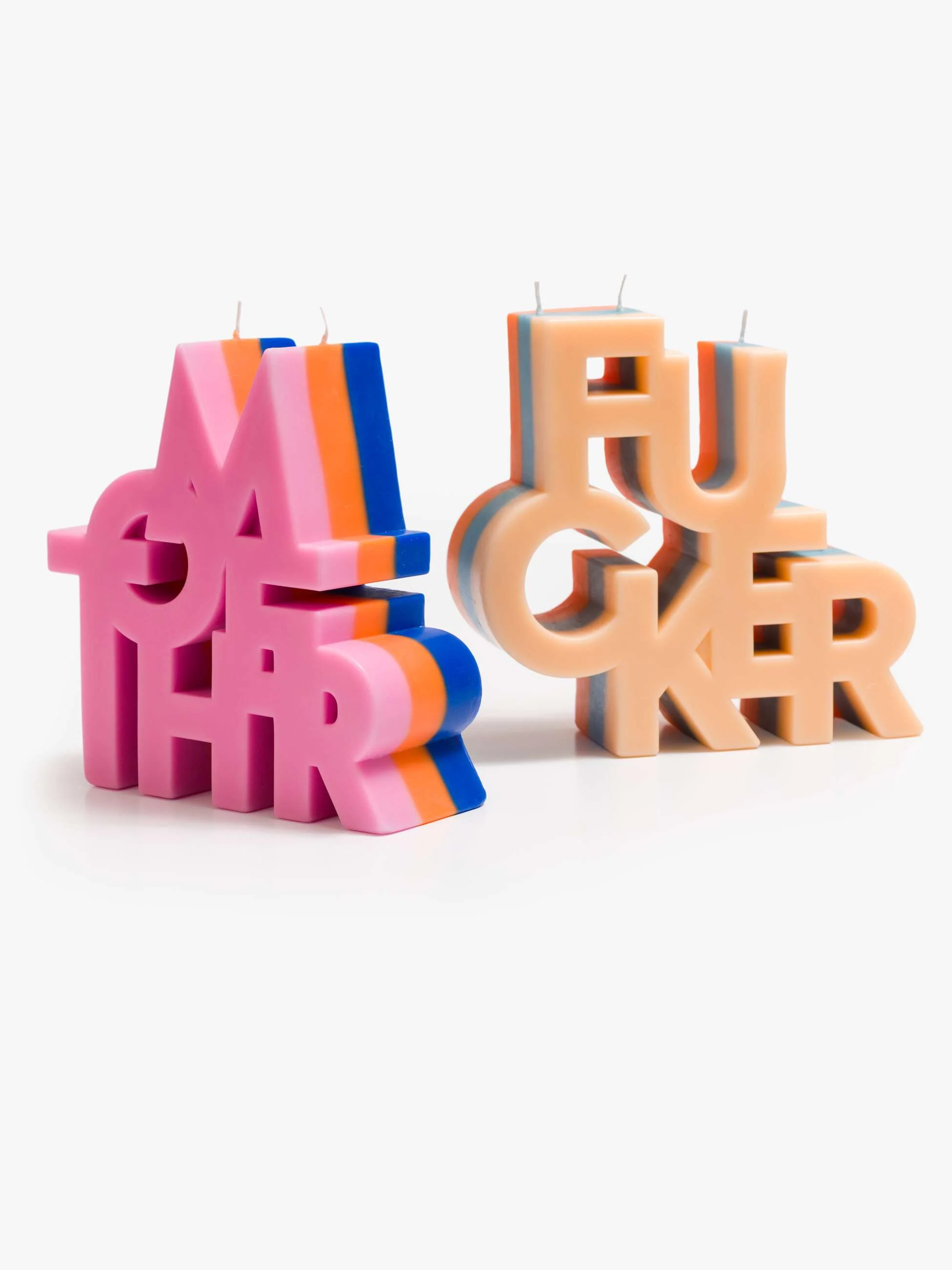 The Burnout F#CKER Candle - Orange Blue Beige - Image 5