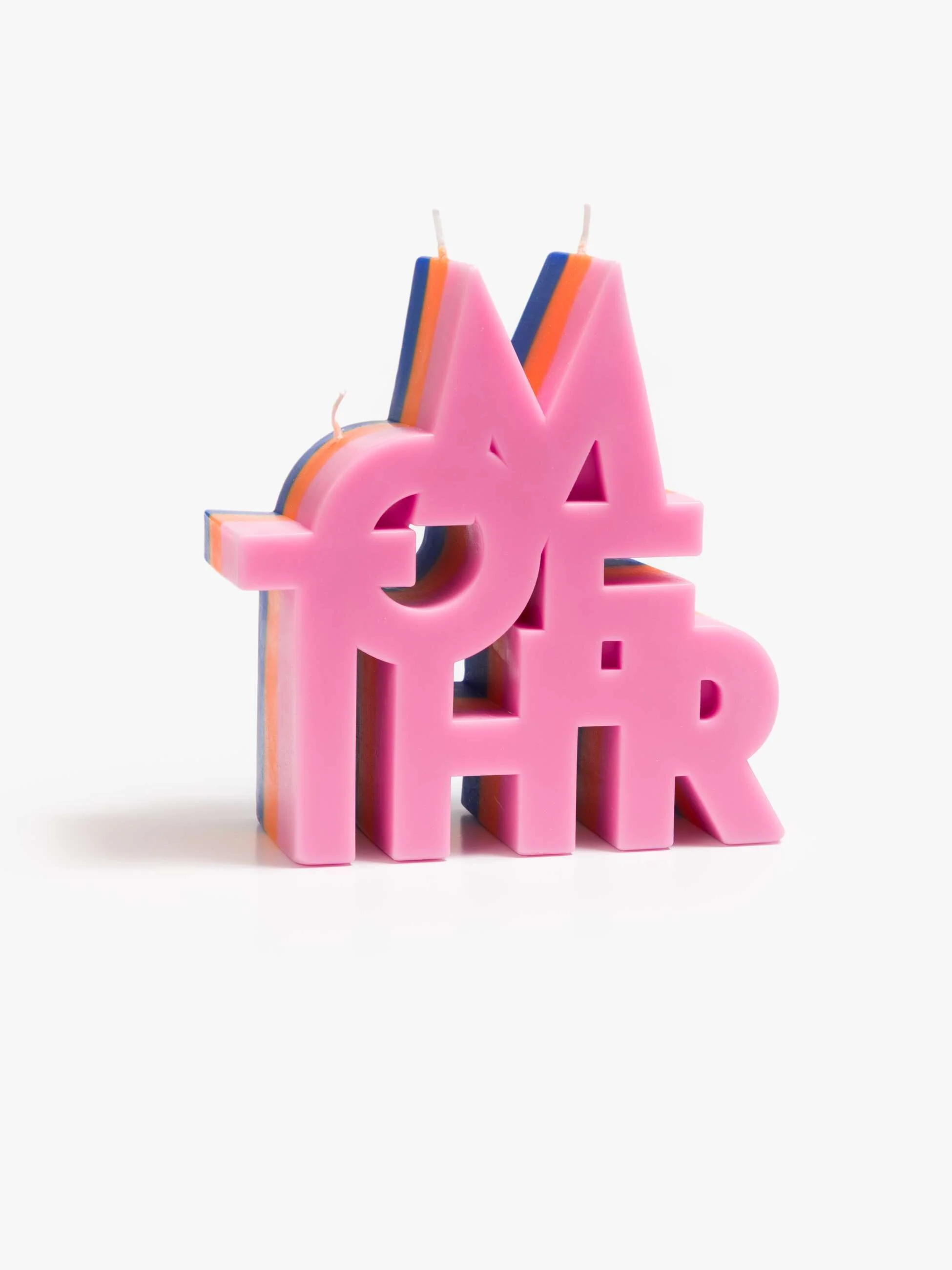 The Burnout MOTHER Candle - Blue Orange Pink - Image 2
