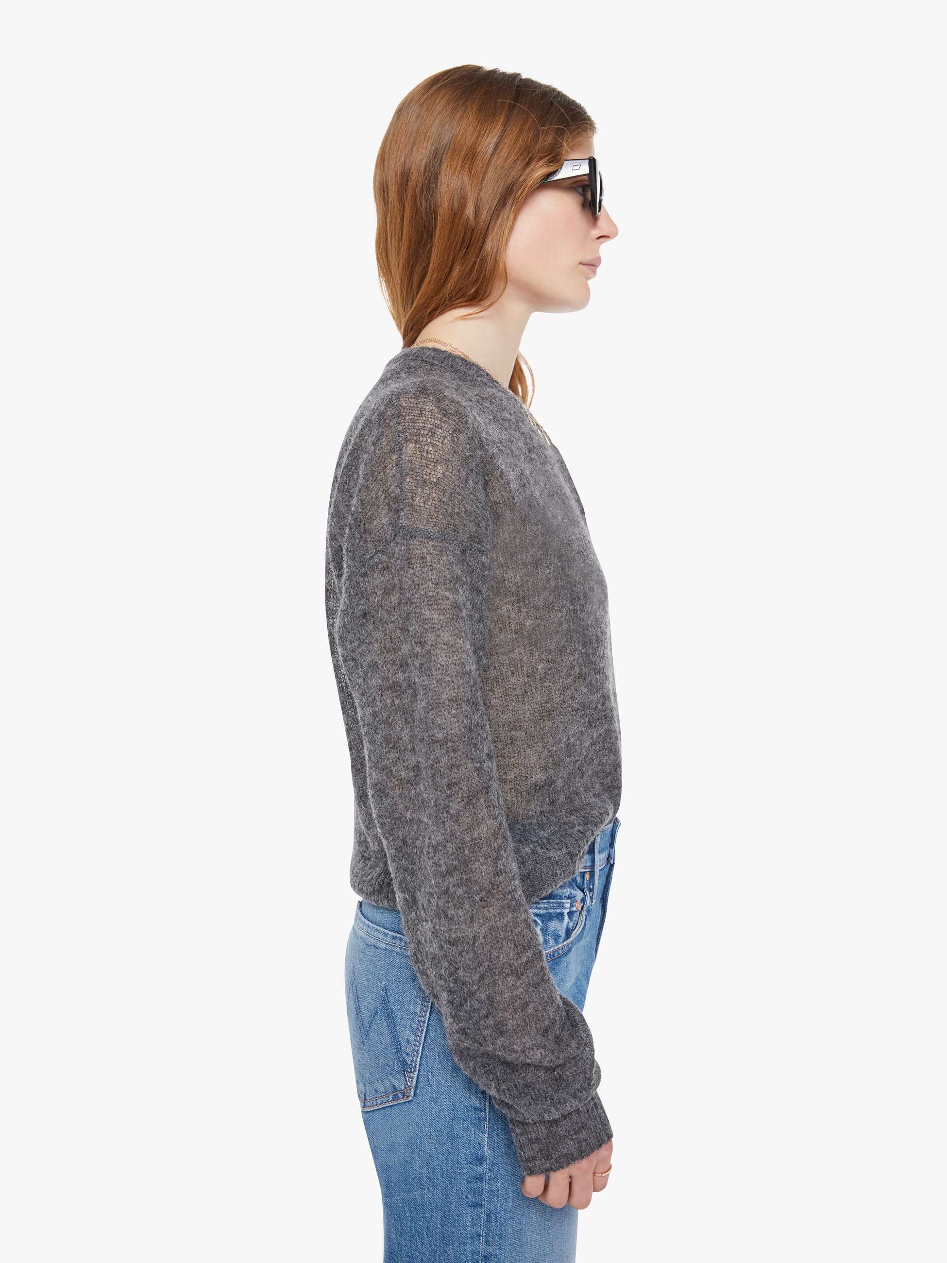 The Crop Cardigan - Grey - Image 3