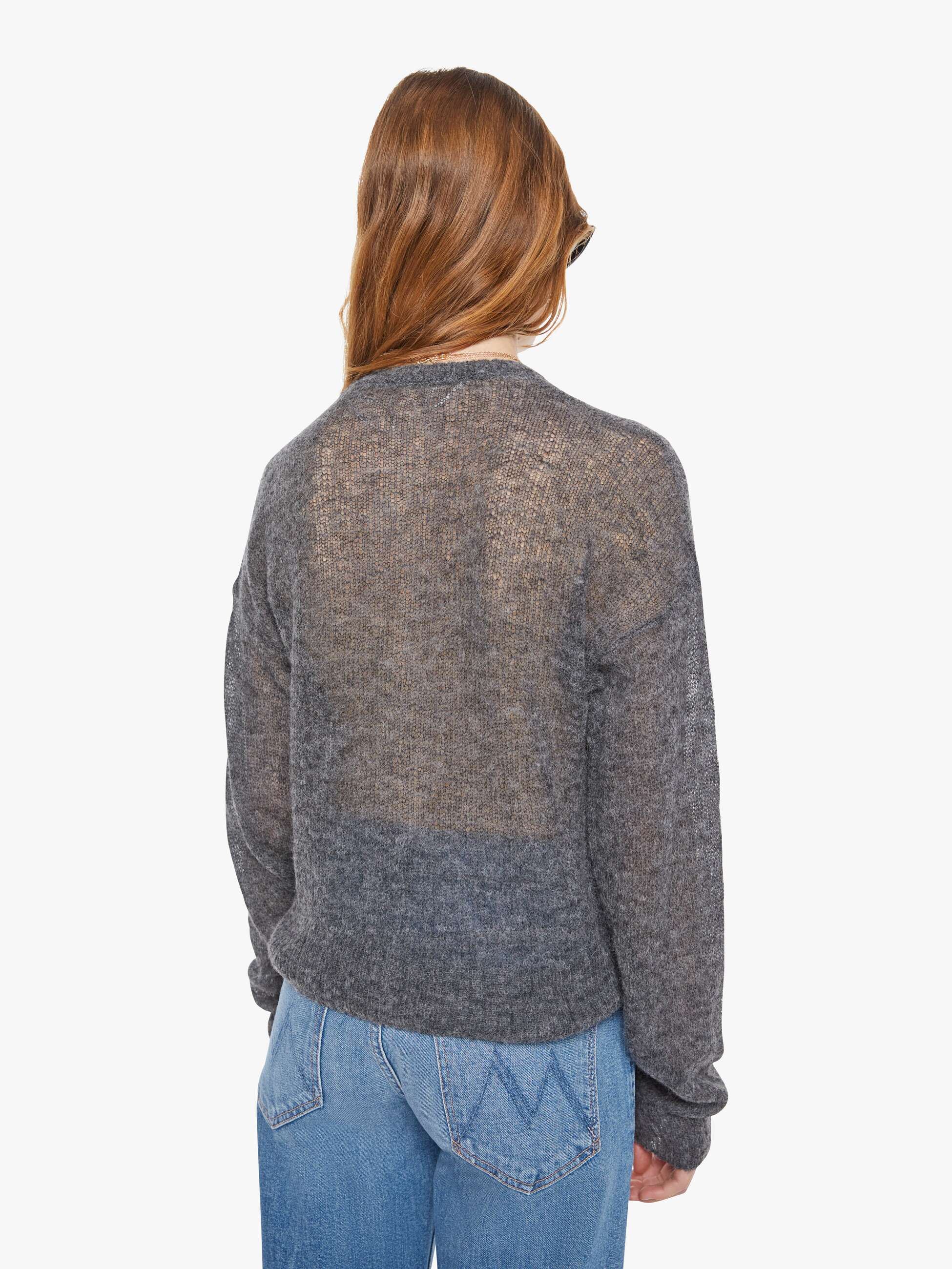 The Crop Cardigan - Grey - Image 4
