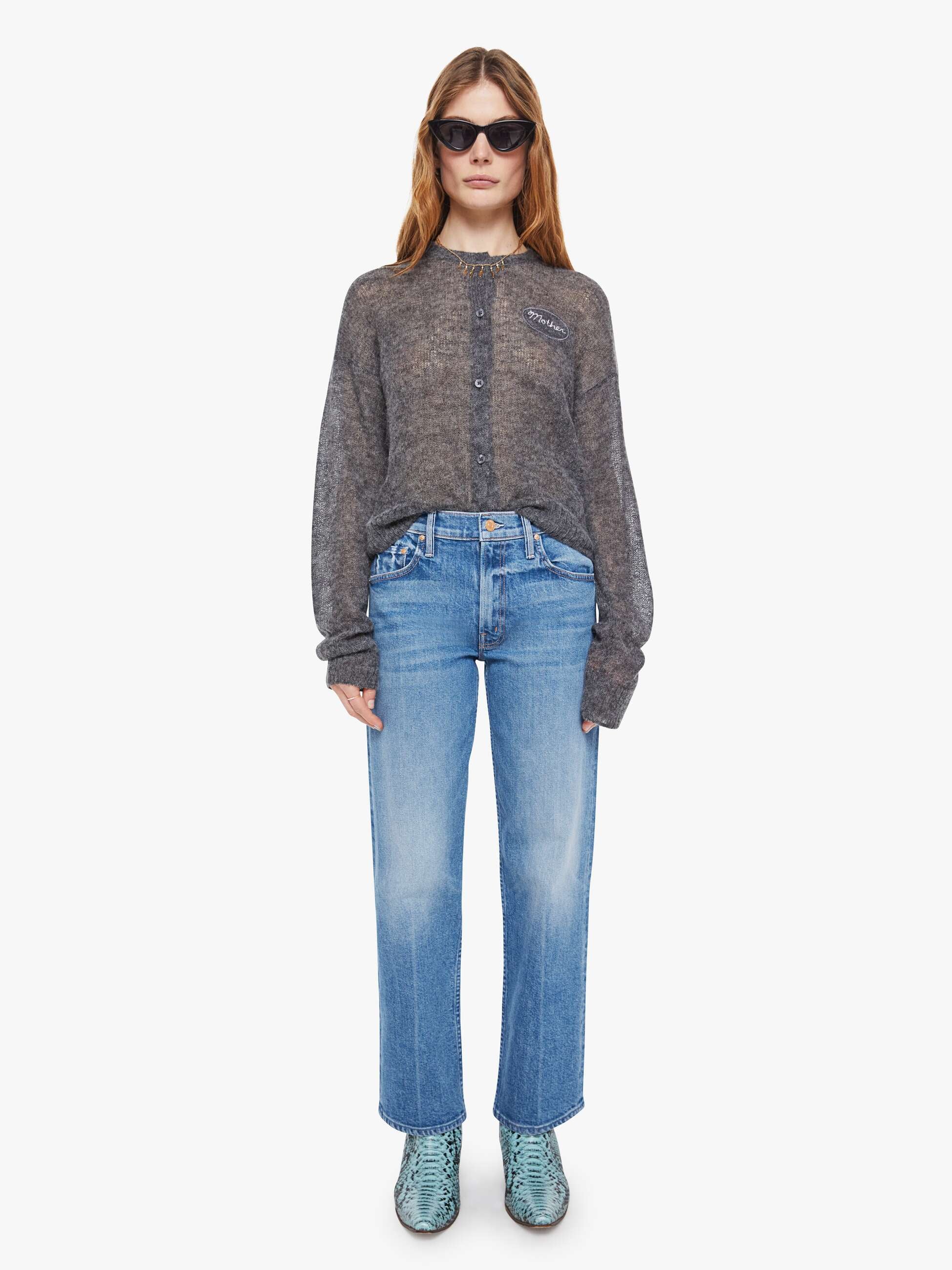 The Crop Cardigan - Grey - Image 5