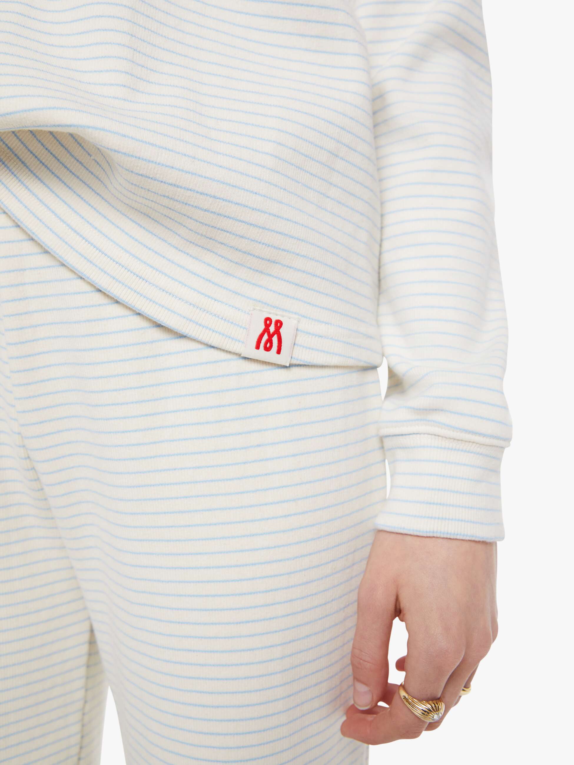 The L/S Boxy Goodie Goodie - White And Blue - Image 6