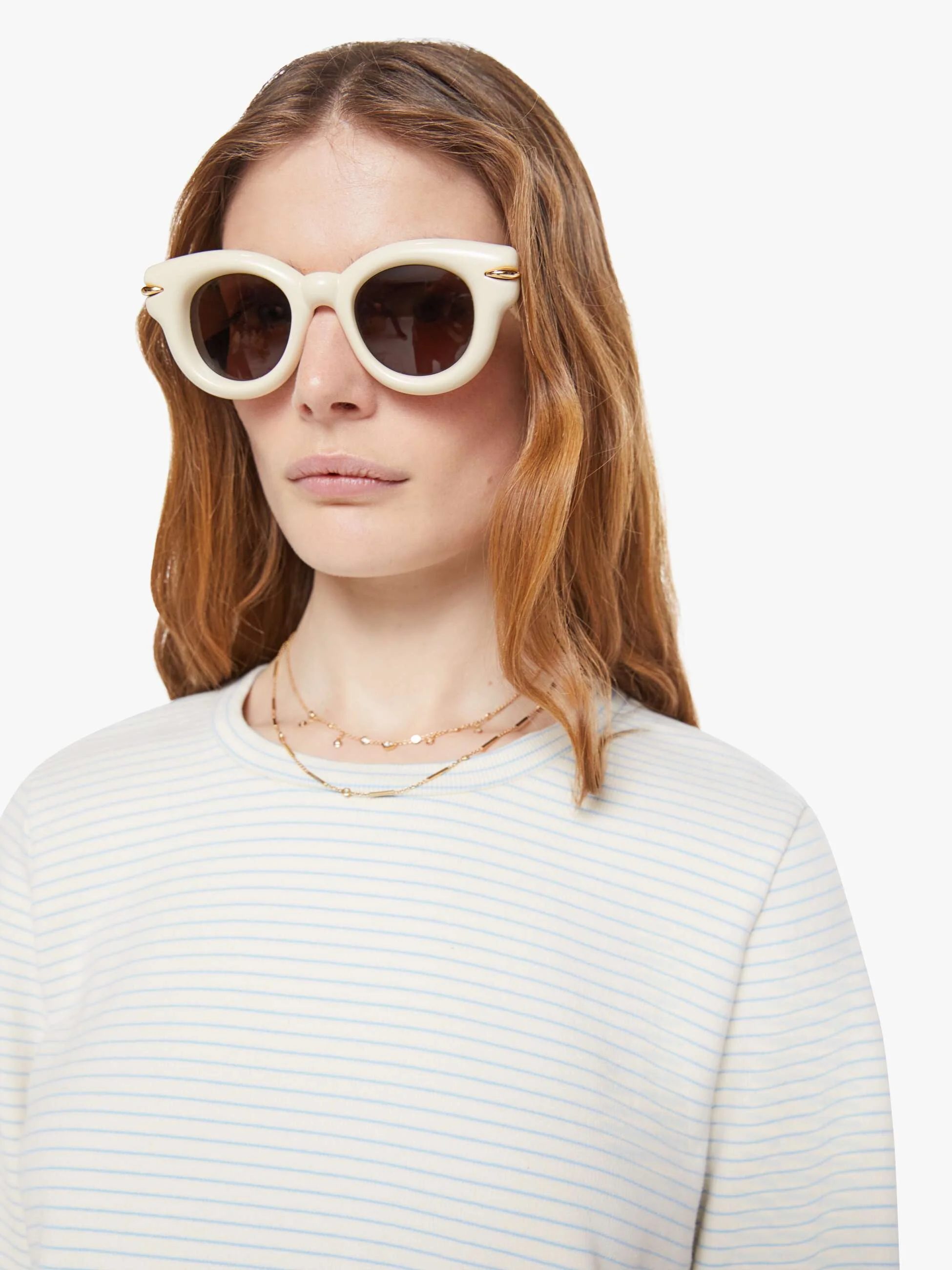 The L/S Boxy Goodie Goodie - White And Blue - Image 7